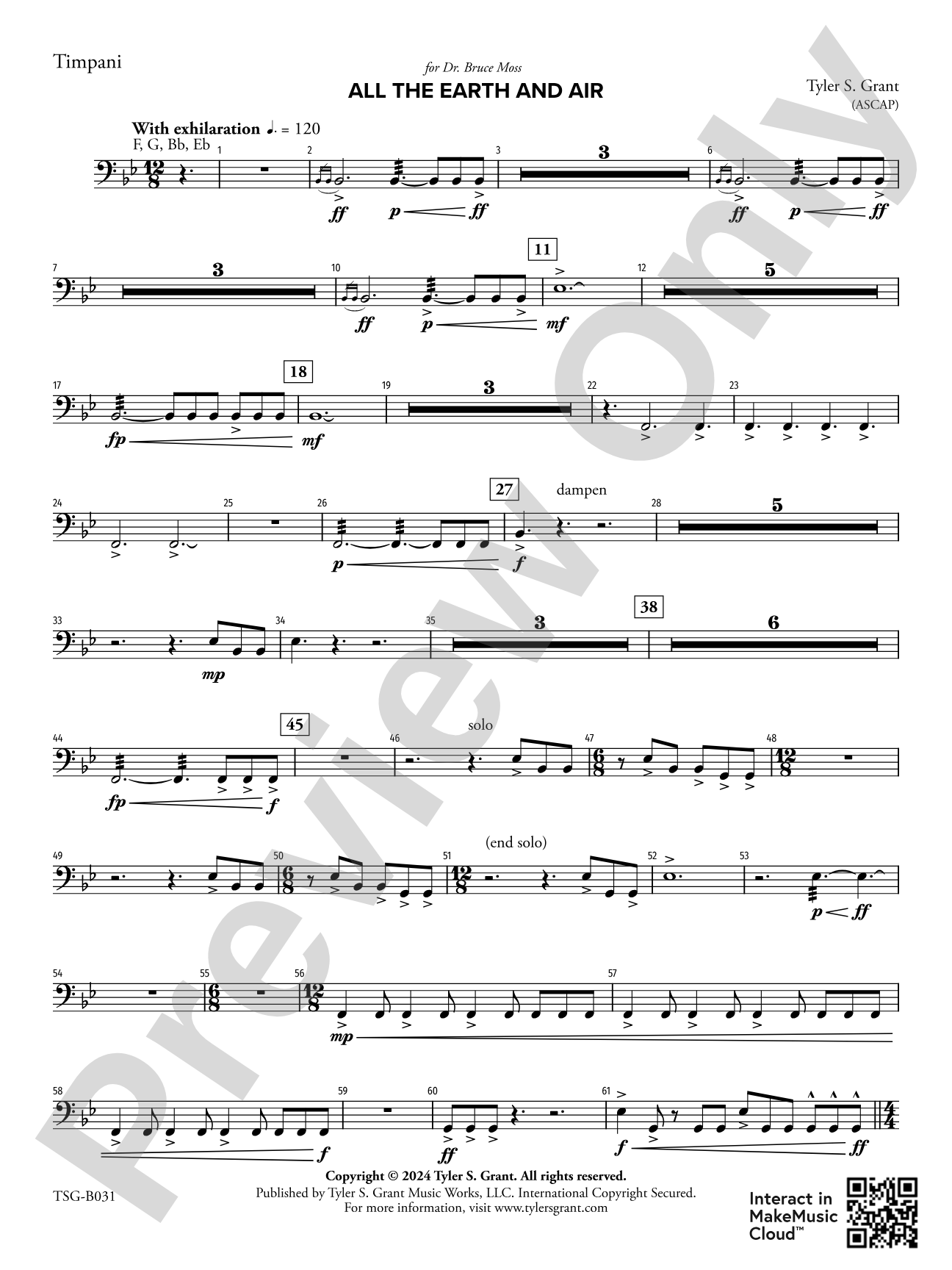 All the Earth and Air: Timpani