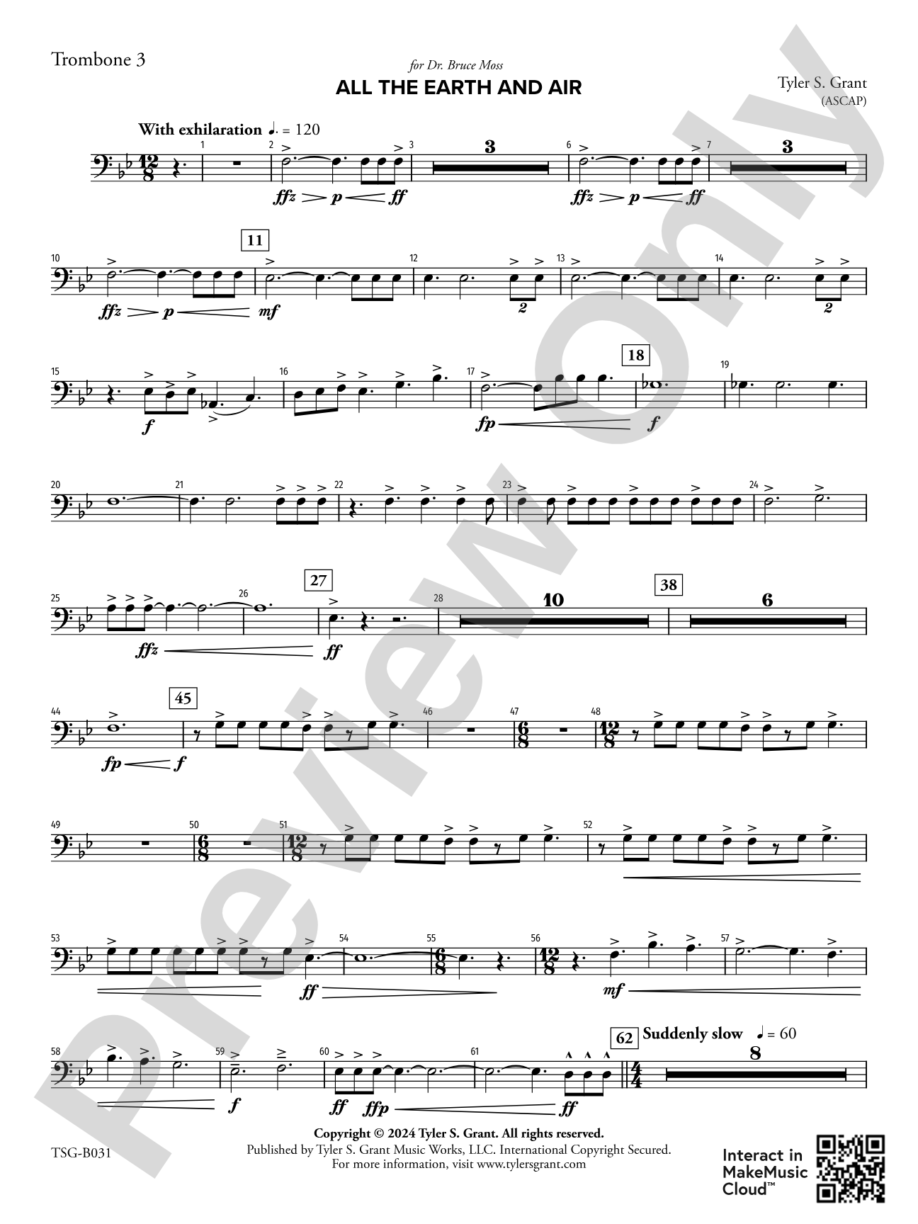 All the Earth and Air: 3rd Trombone