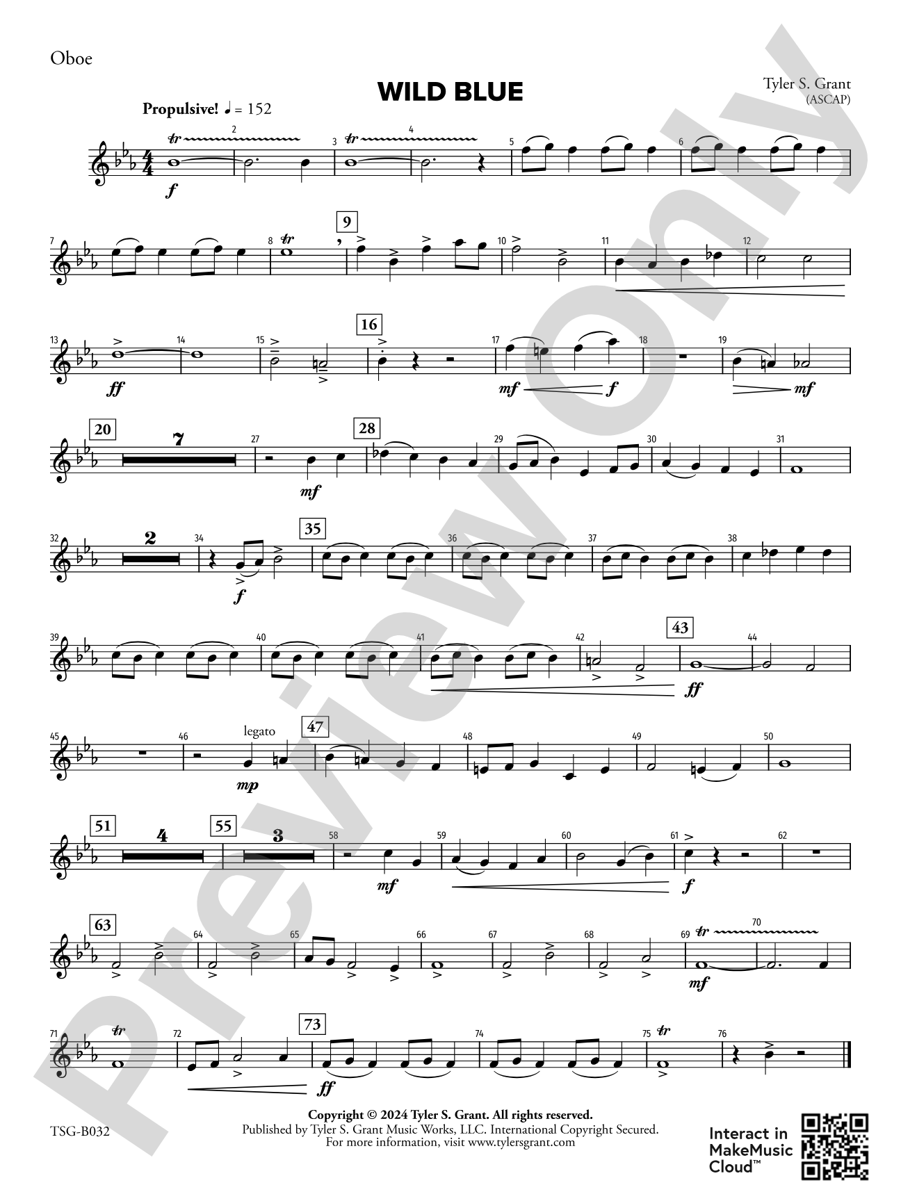 Wild Blue: Oboe