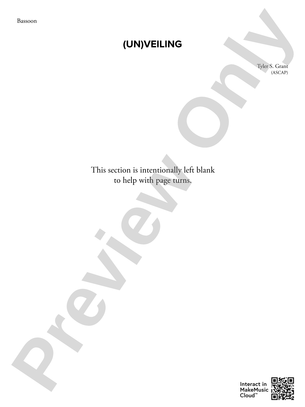 (Un)veiling: Bassoon