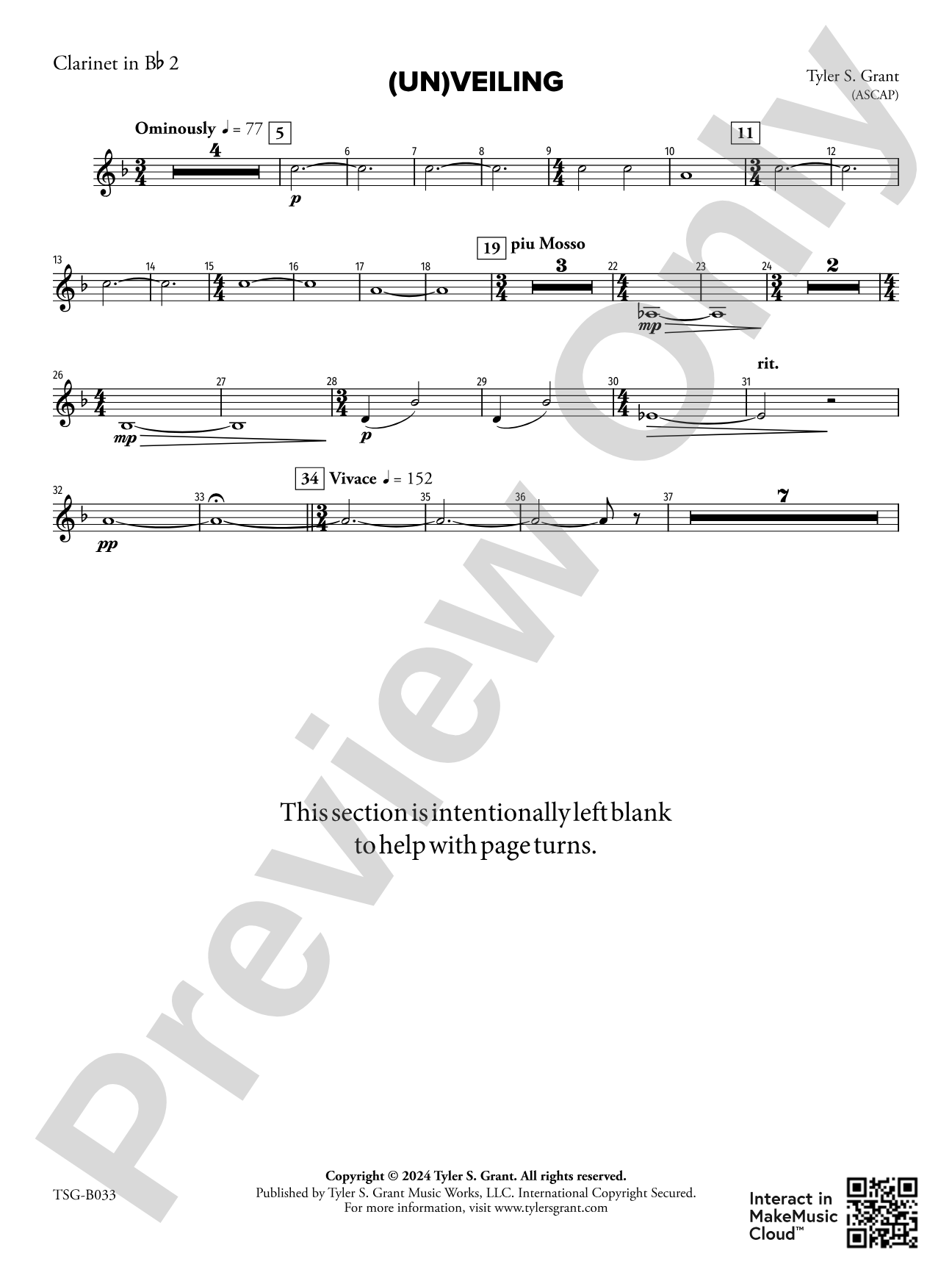 (Un)veiling: 2nd B-flat Clarinet