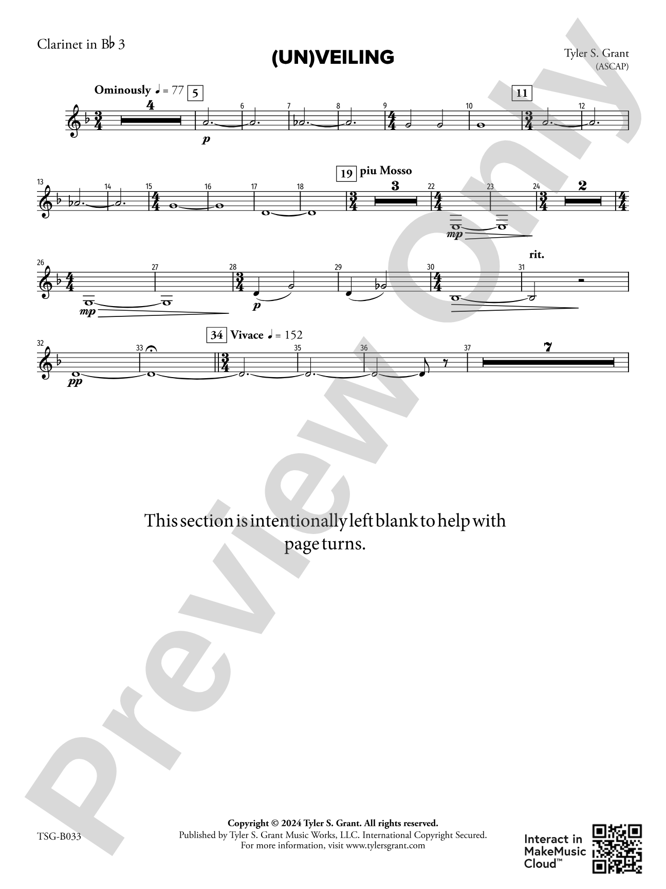 (Un)veiling: 3rd B-flat Clarinet