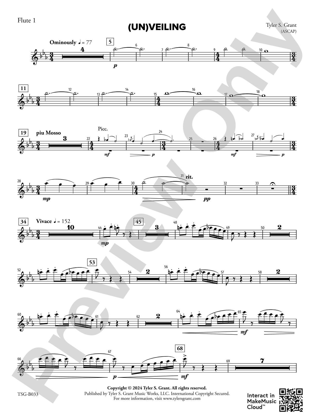 (Un)veiling: 1st Flute