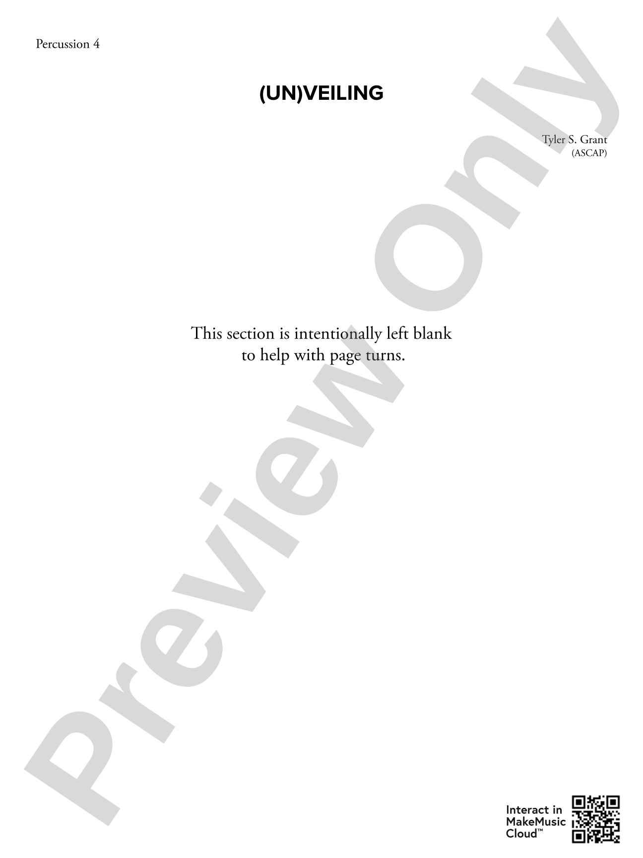 (Un)veiling: 4th Percussion