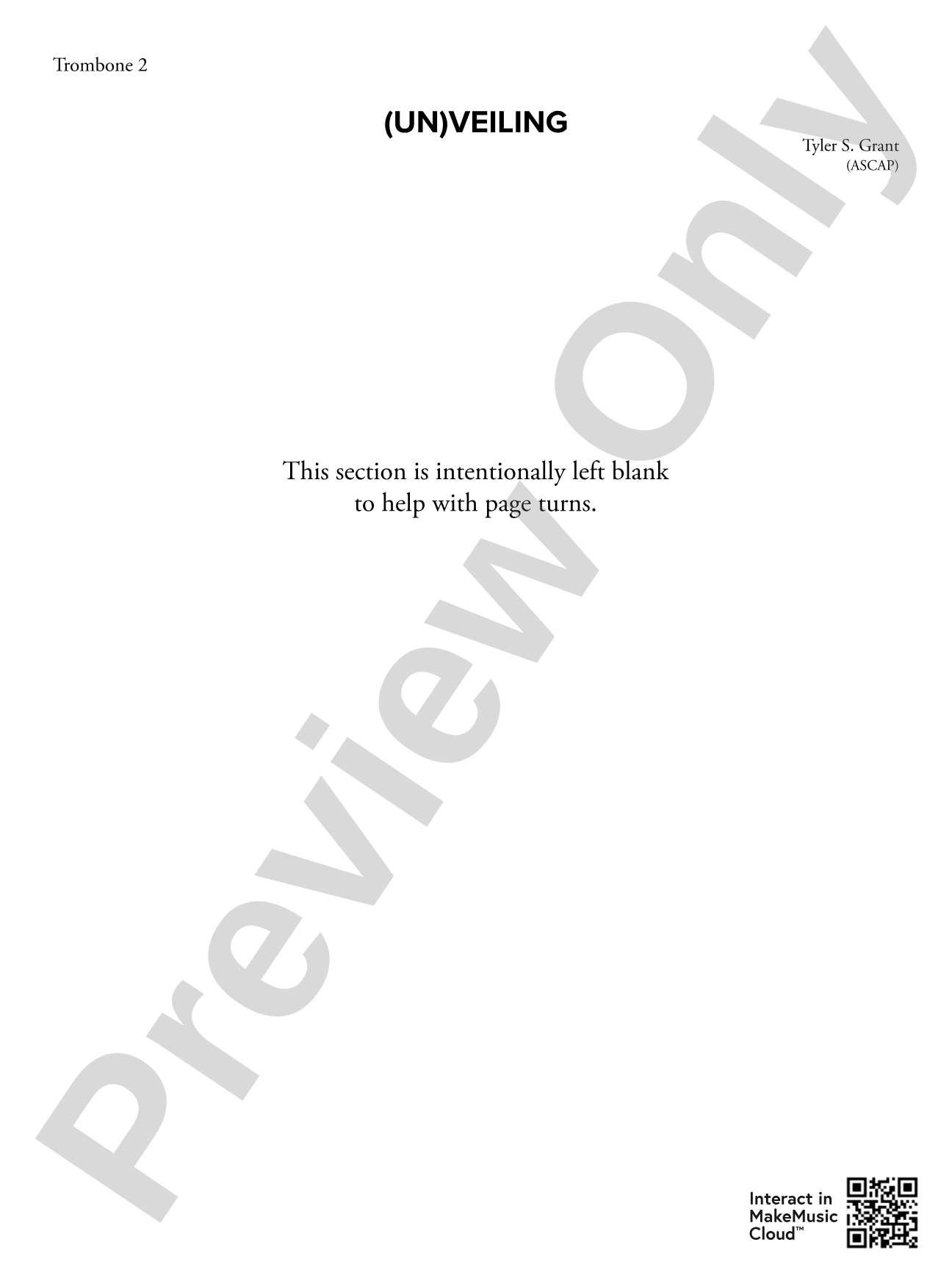 (Un)veiling: 2nd Trombone