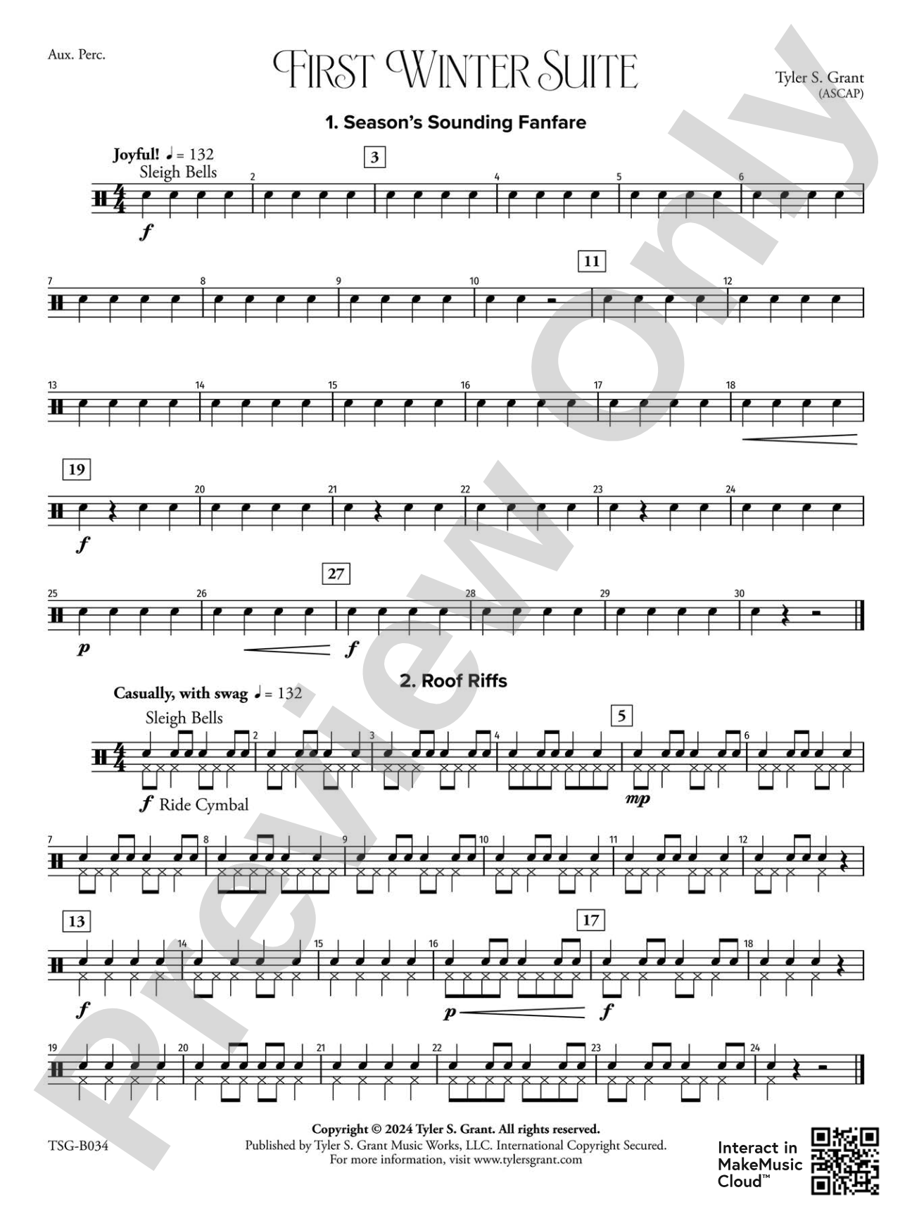 First Winter Suite: Auxiliary Percussion