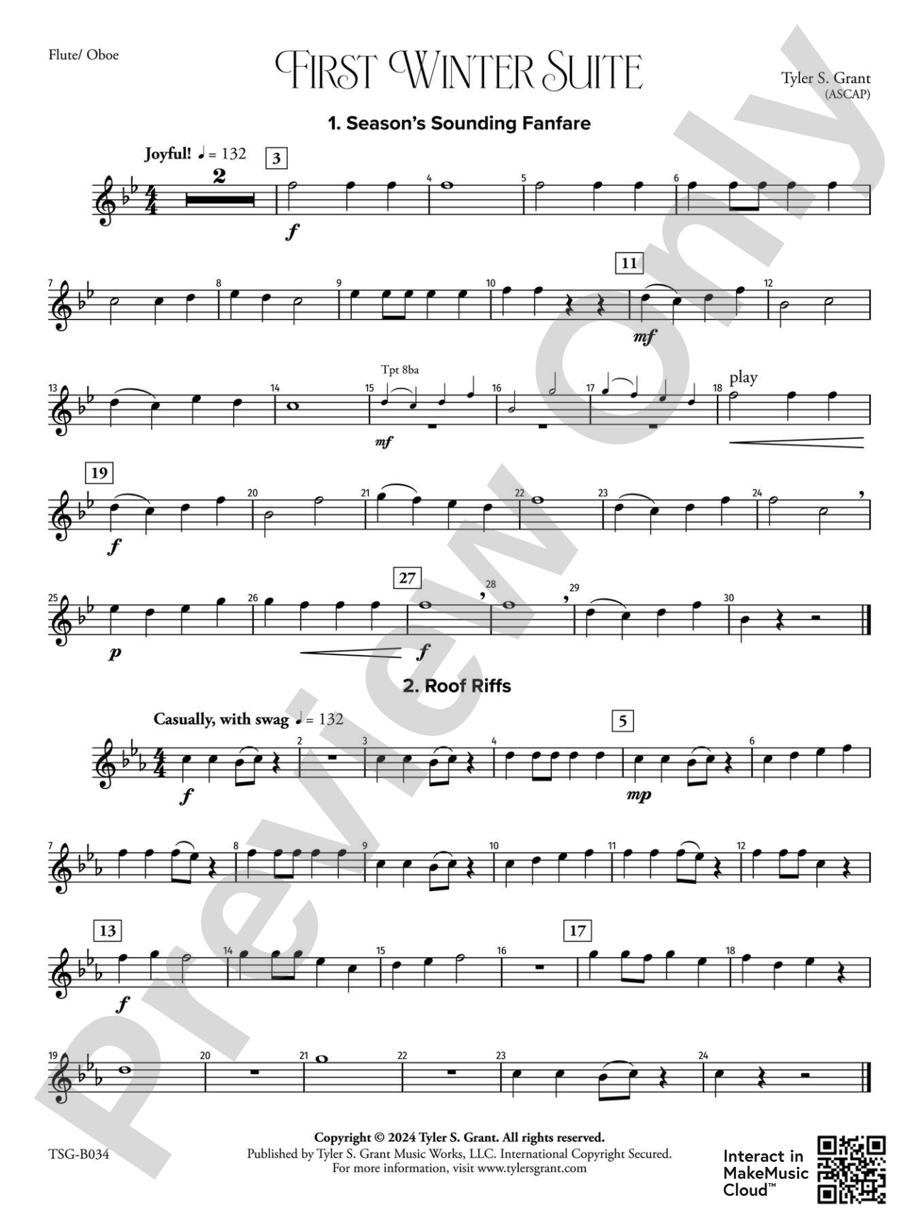 First Winter Suite: Flute / Oboe