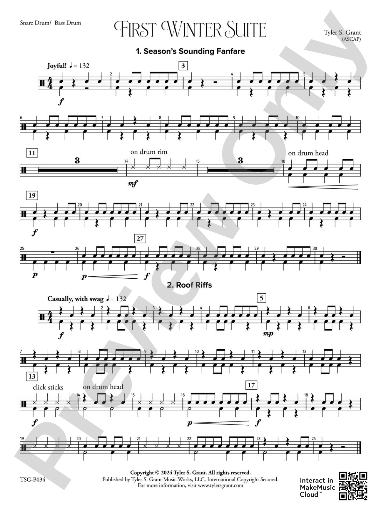 First Winter Suite: Snare Drum/Bass Drum