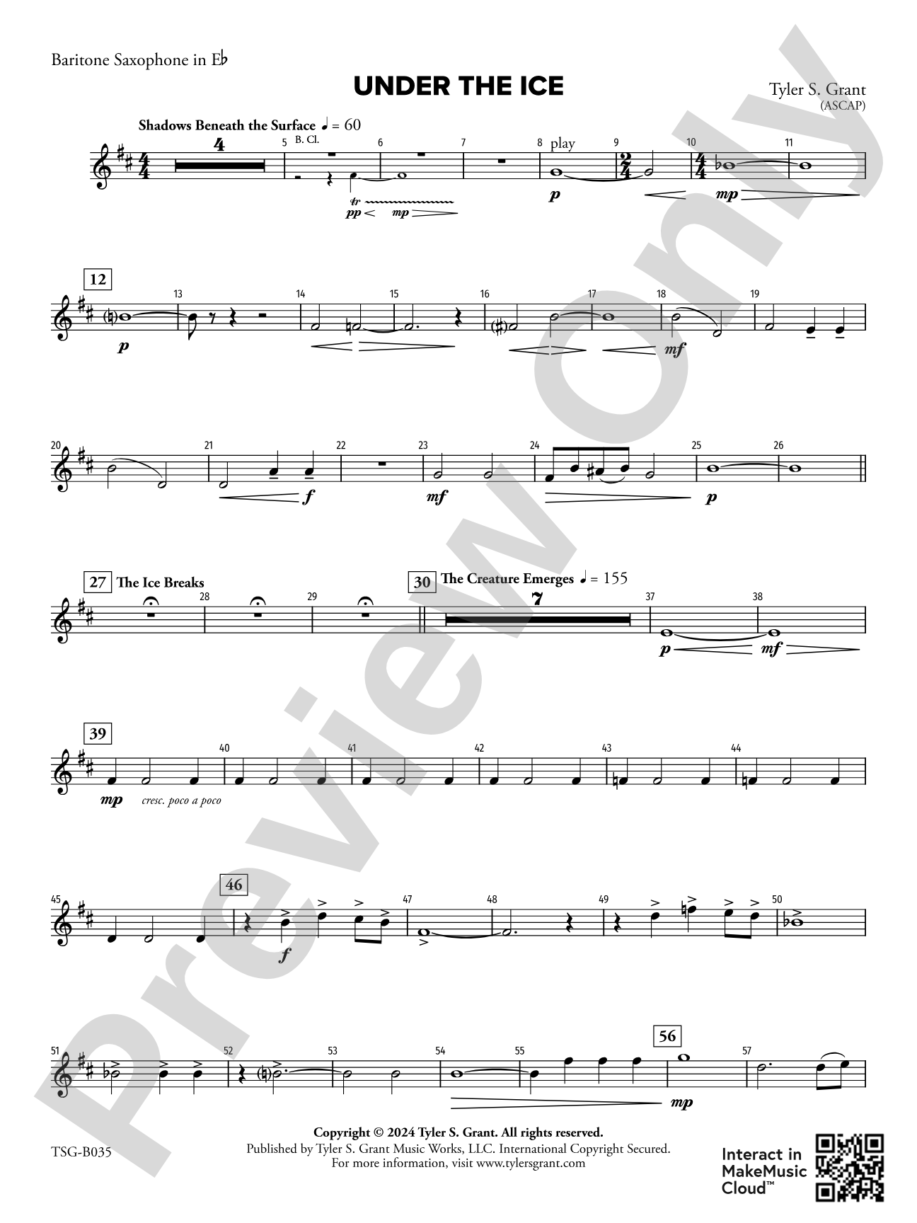 Under the Ice: E-flat Baritone Saxophone