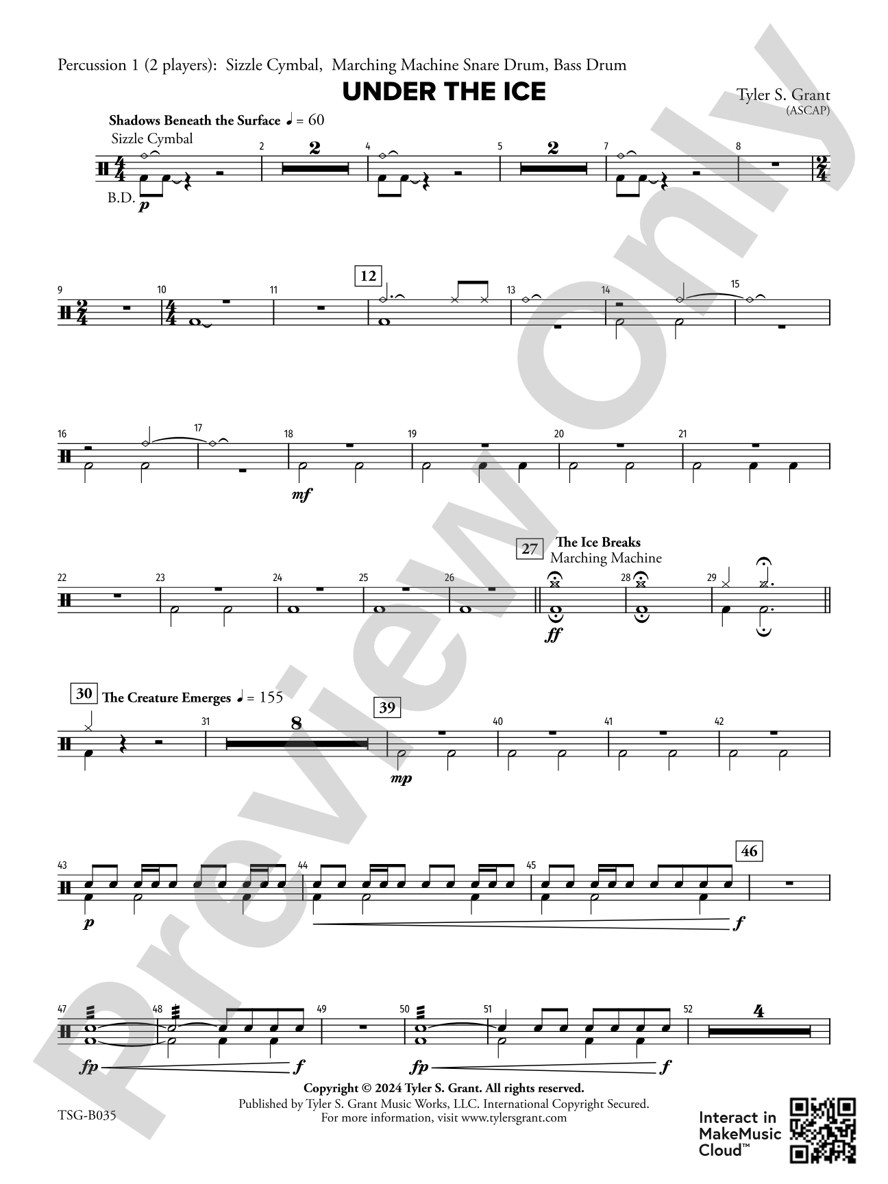 Under the Ice: 1st Percussion