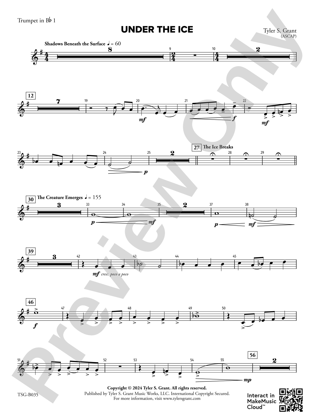 Under the Ice: 1st B-flat Trumpet
