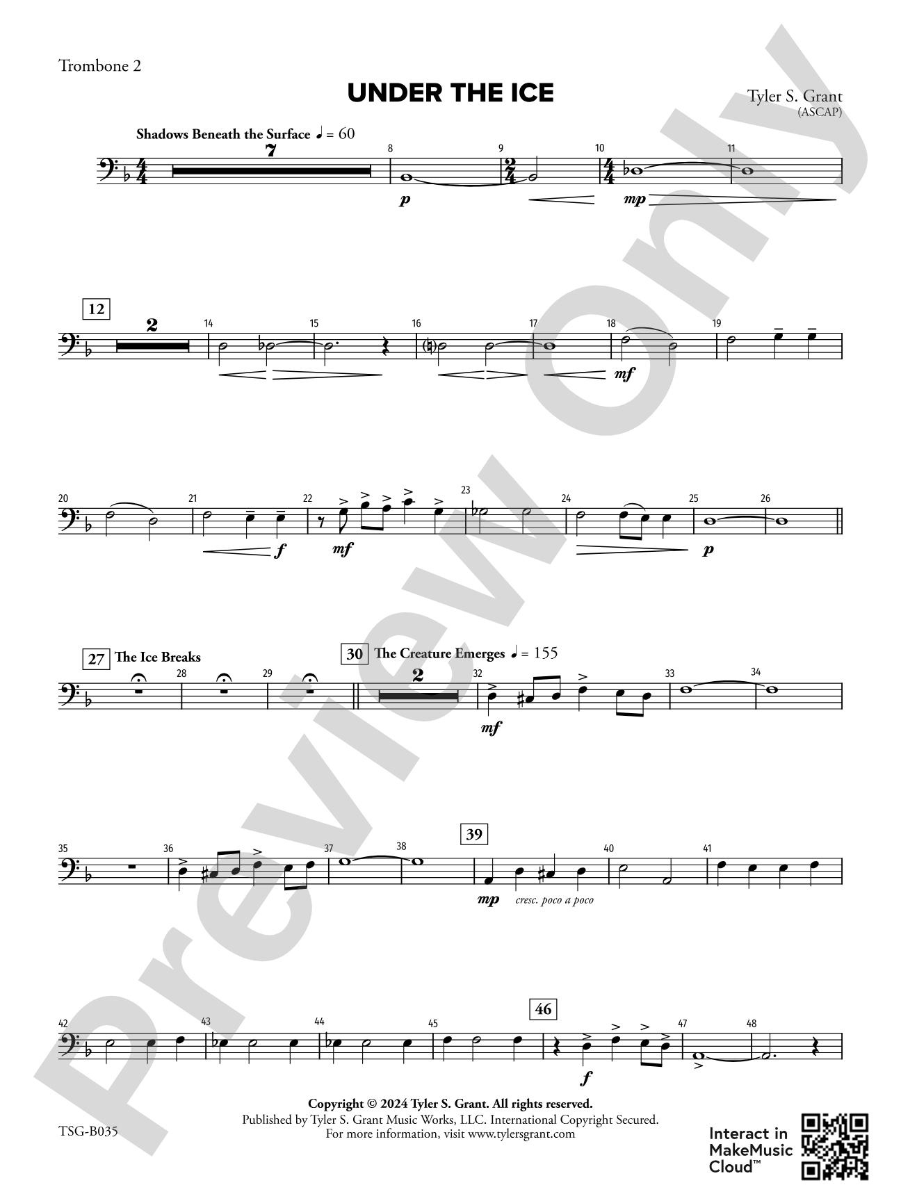 Under the Ice: 2nd Trombone
