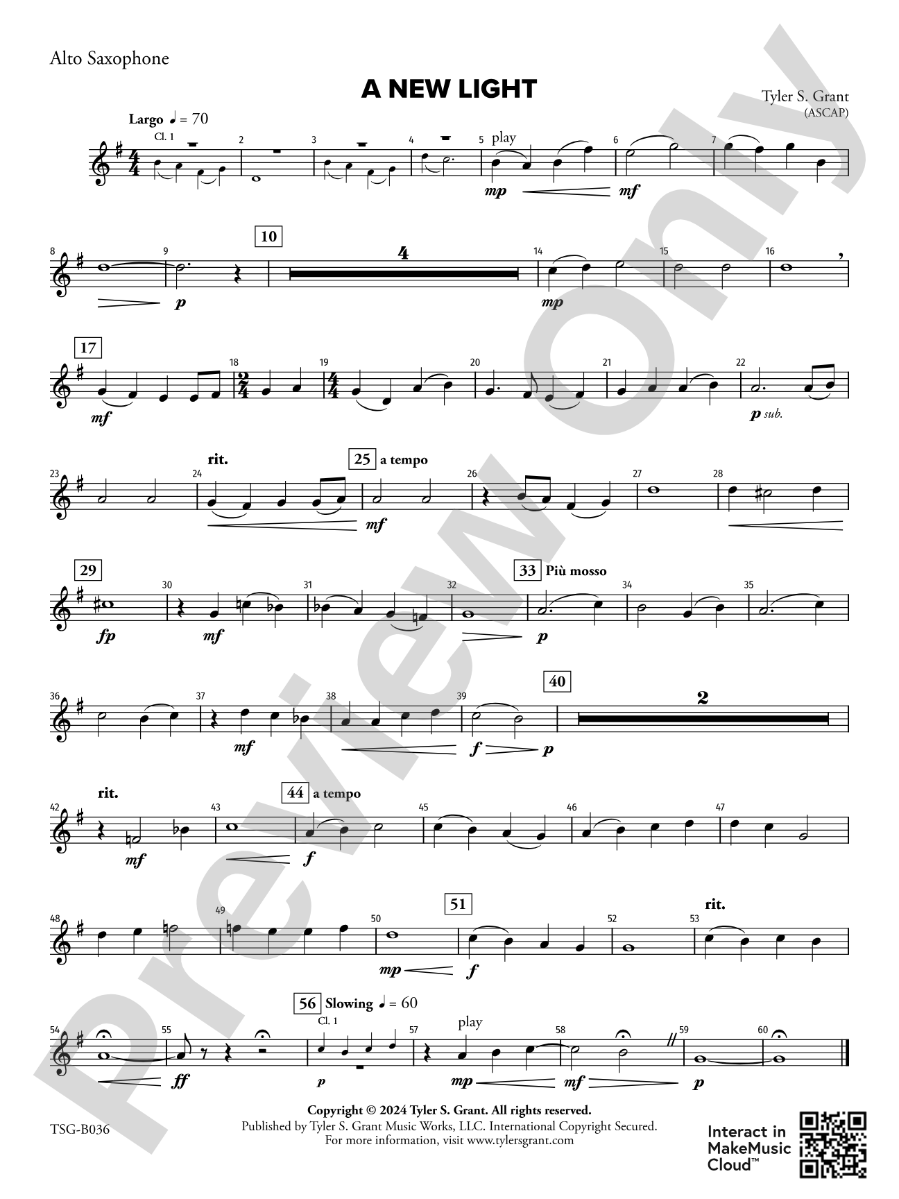 A New Light: E-flat Alto Saxophone