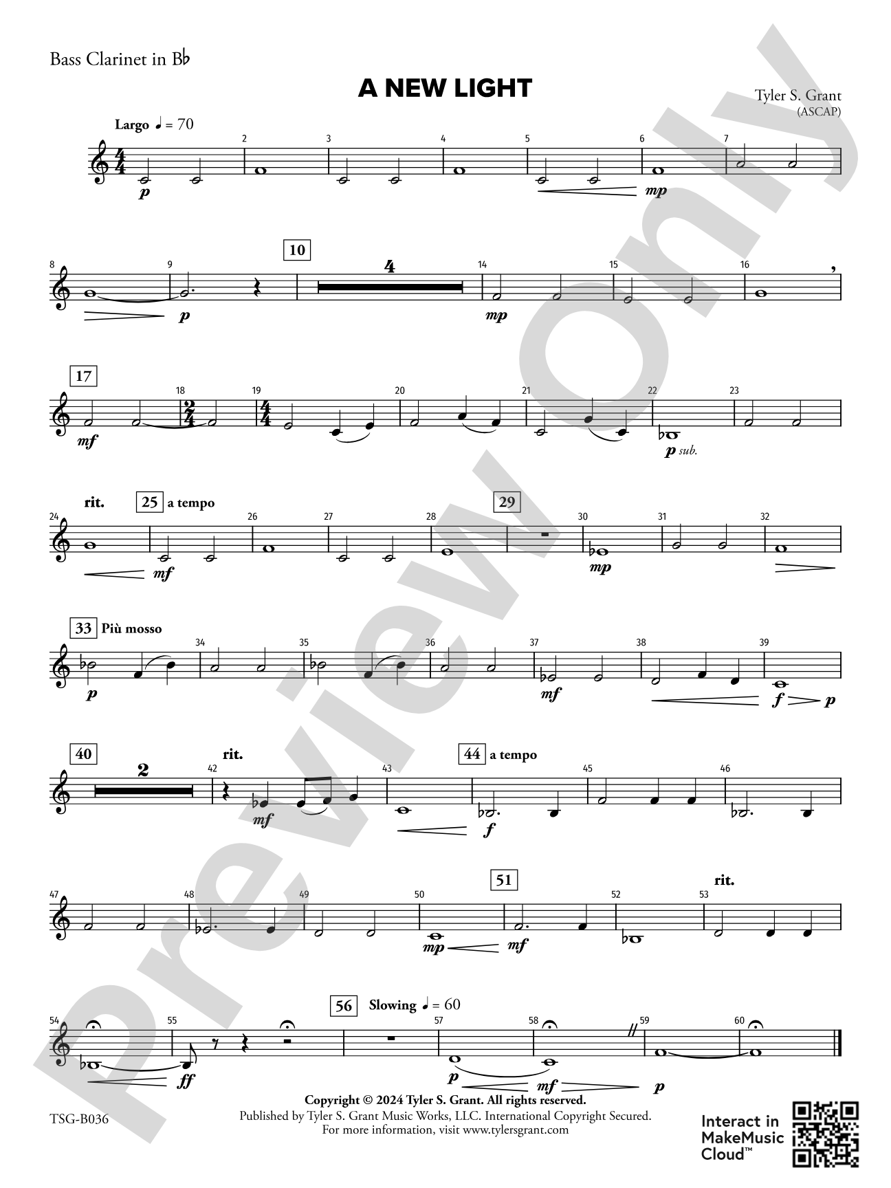 A New Light: B-flat Bass Clarinet