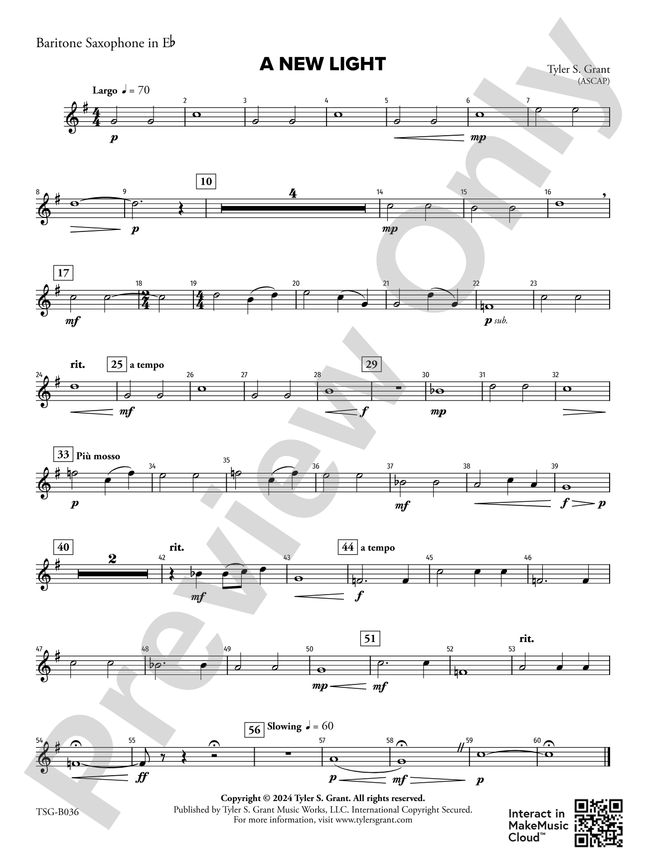 A New Light: E-flat Baritone Saxophone