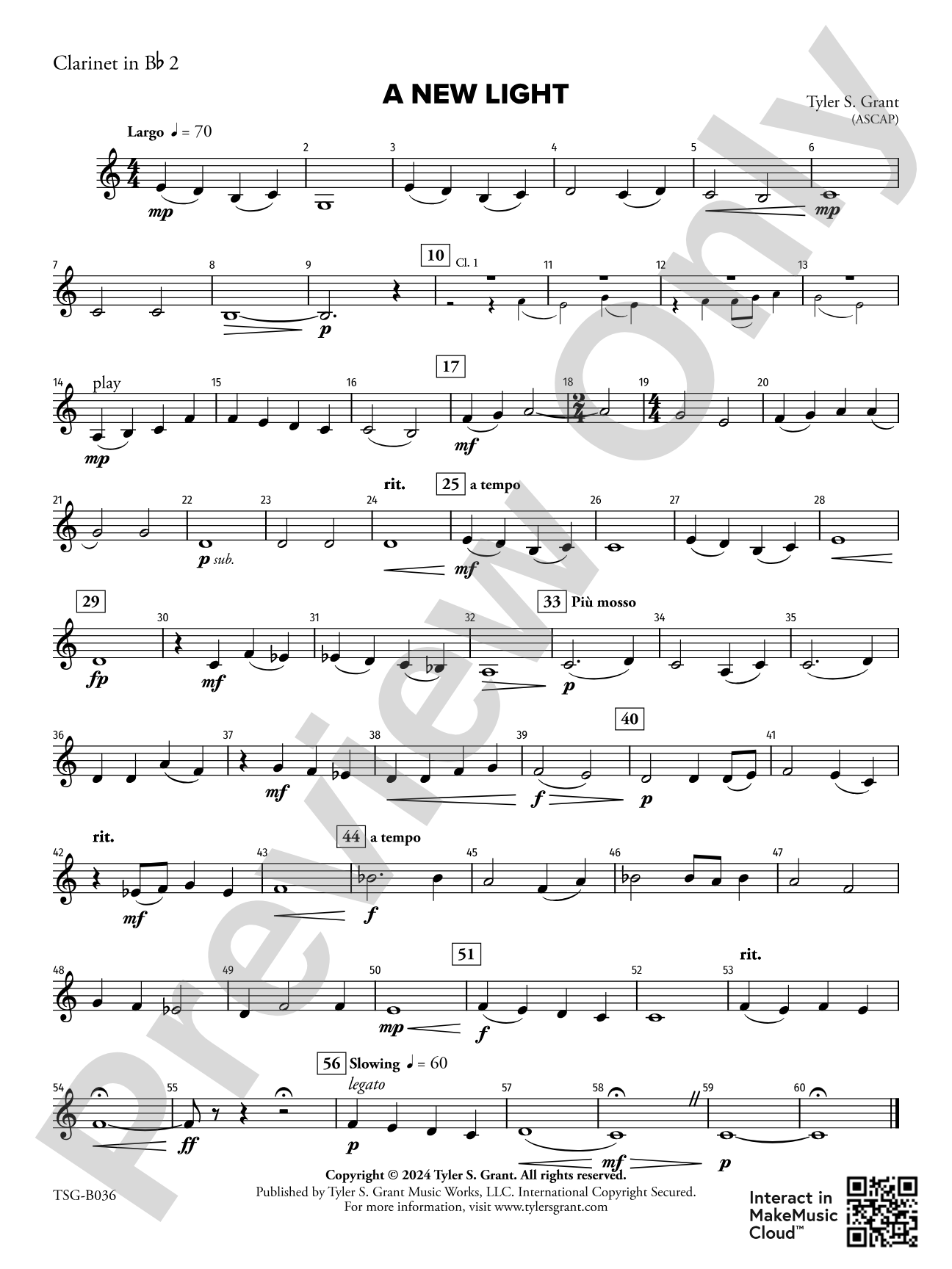 A New Light: 2nd B-flat Clarinet