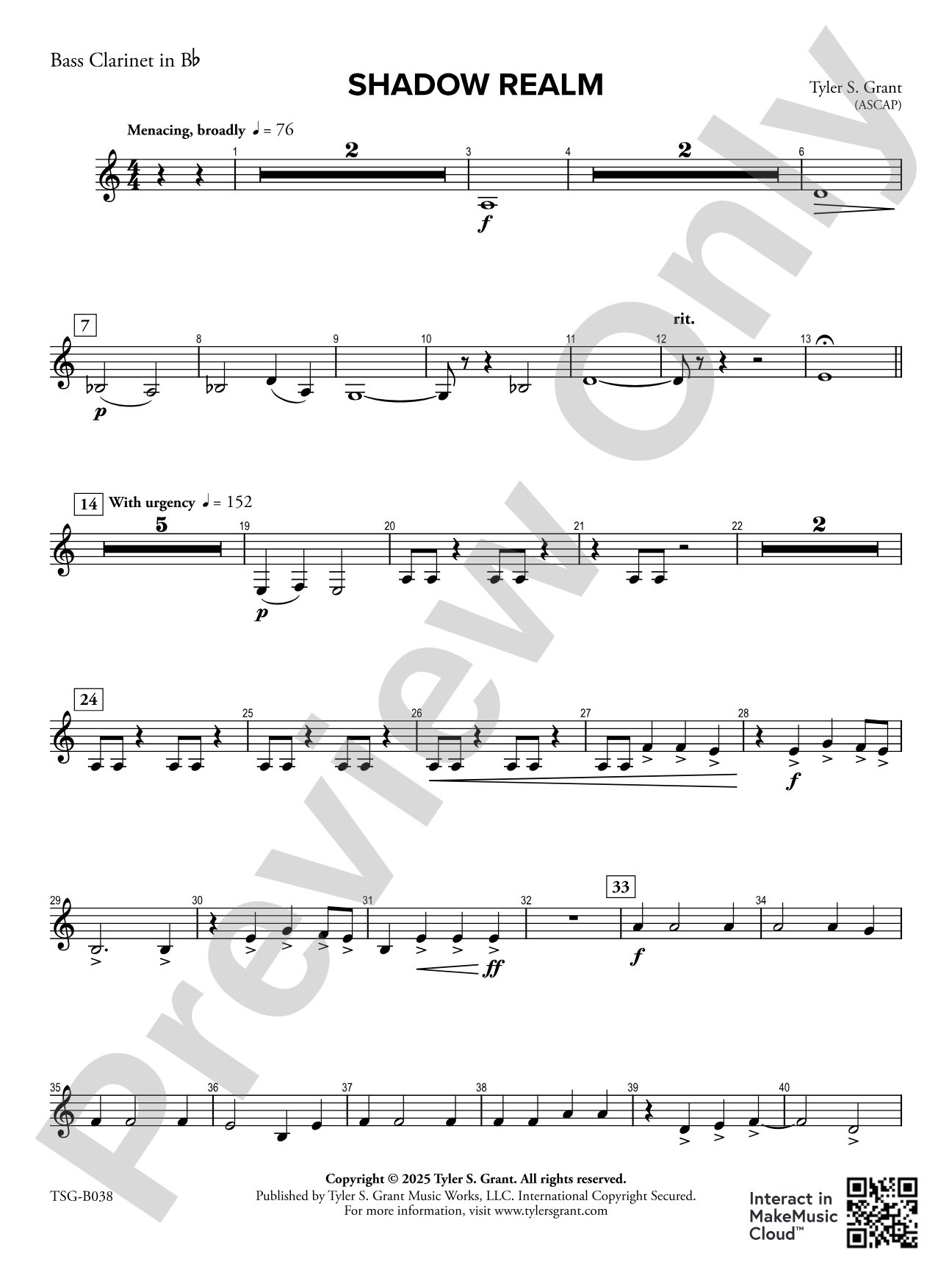 Shadow Realm: Bass Clarinet
