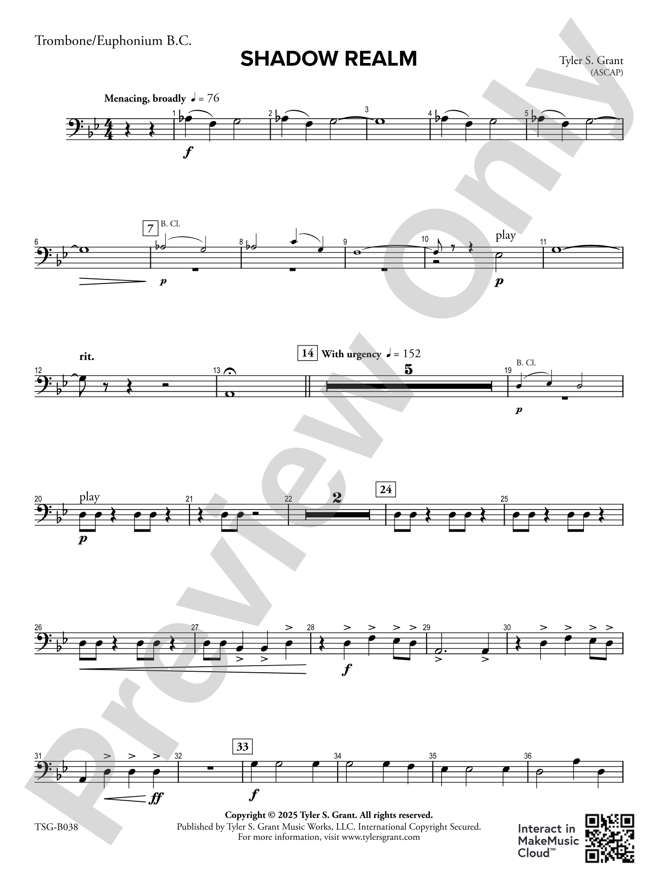 Shadow Realm: Trombone/Euphonium B.C..