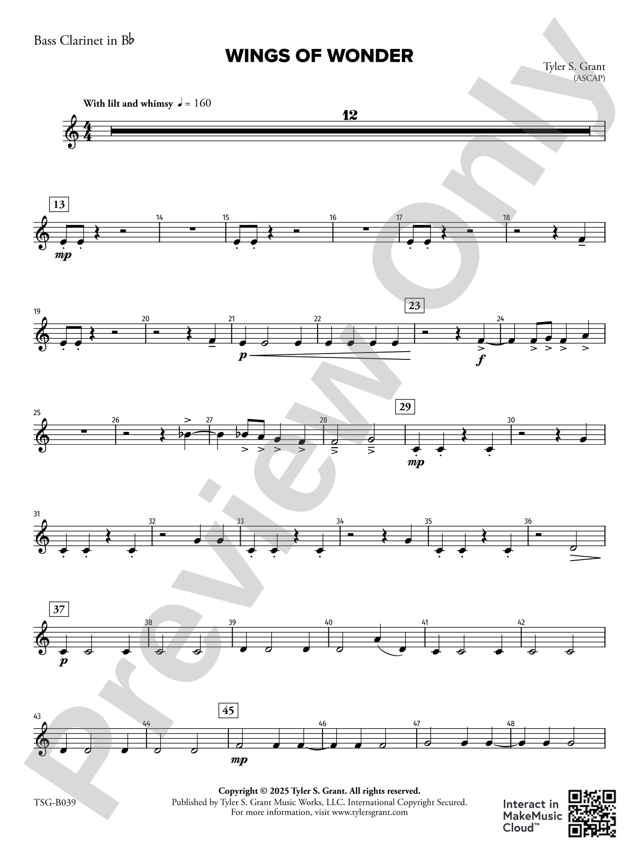 Wings of Wonder: Bass Clarinet in B-flat