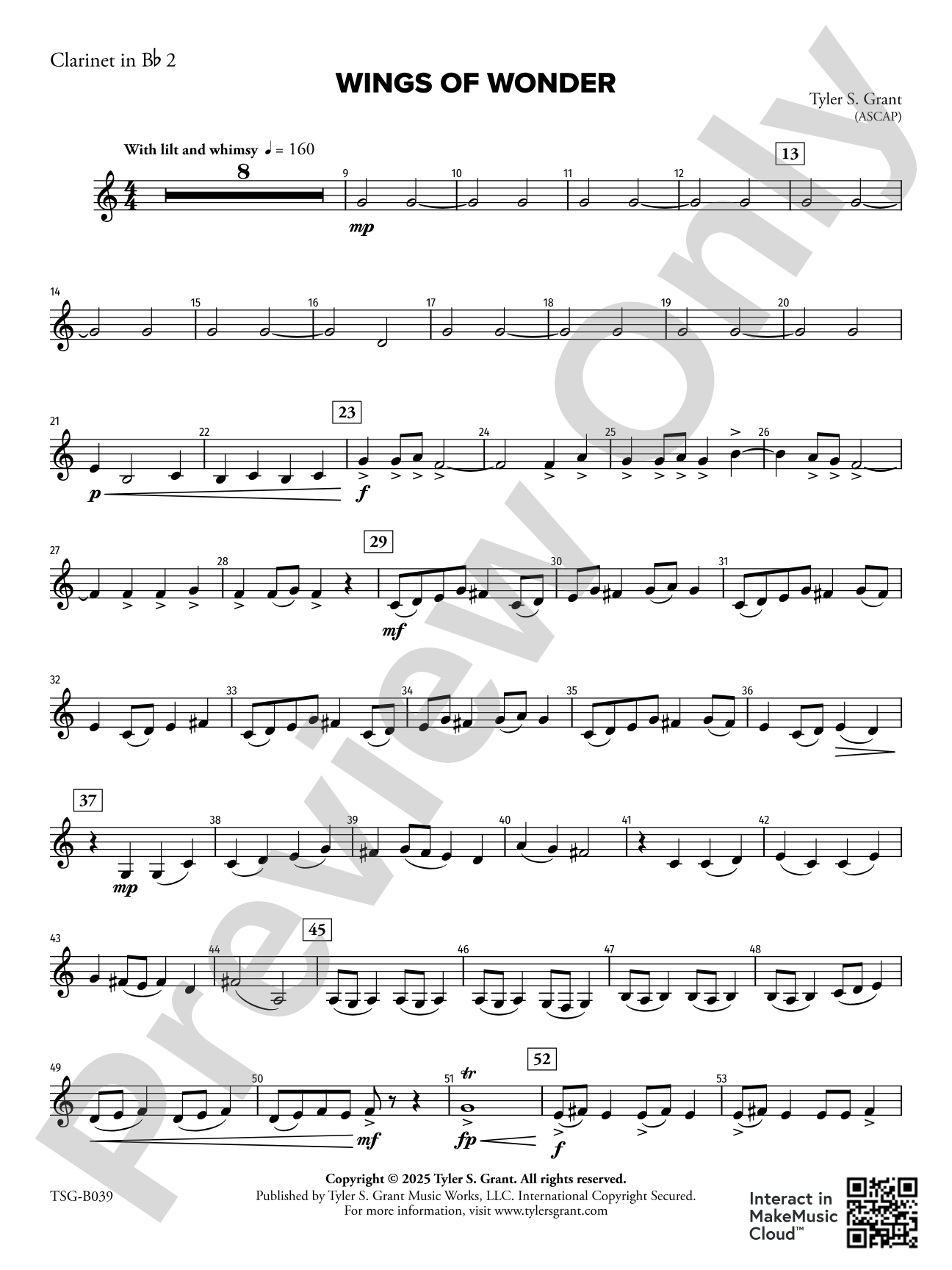 Wings of Wonder: 2nd Clarinet in B-flat