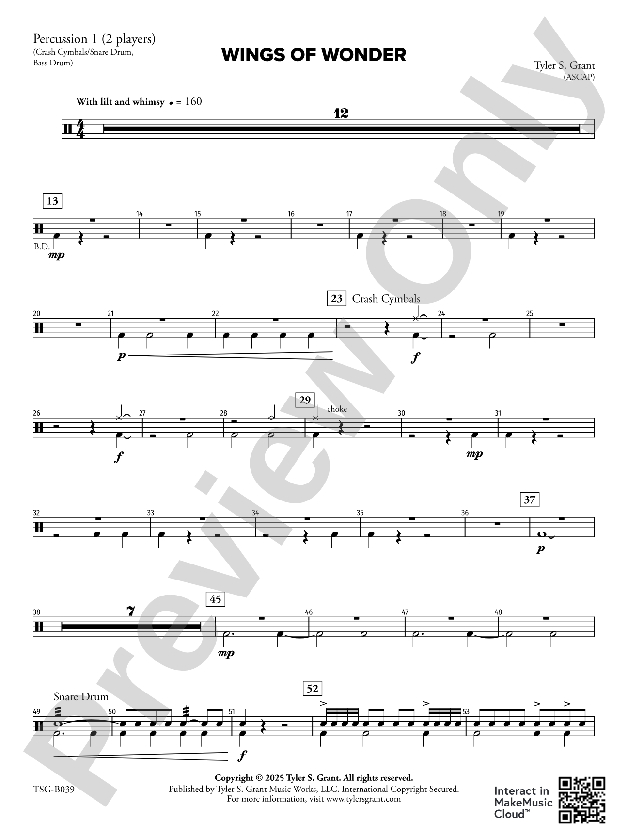 Wings of Wonder: 1st Percussion