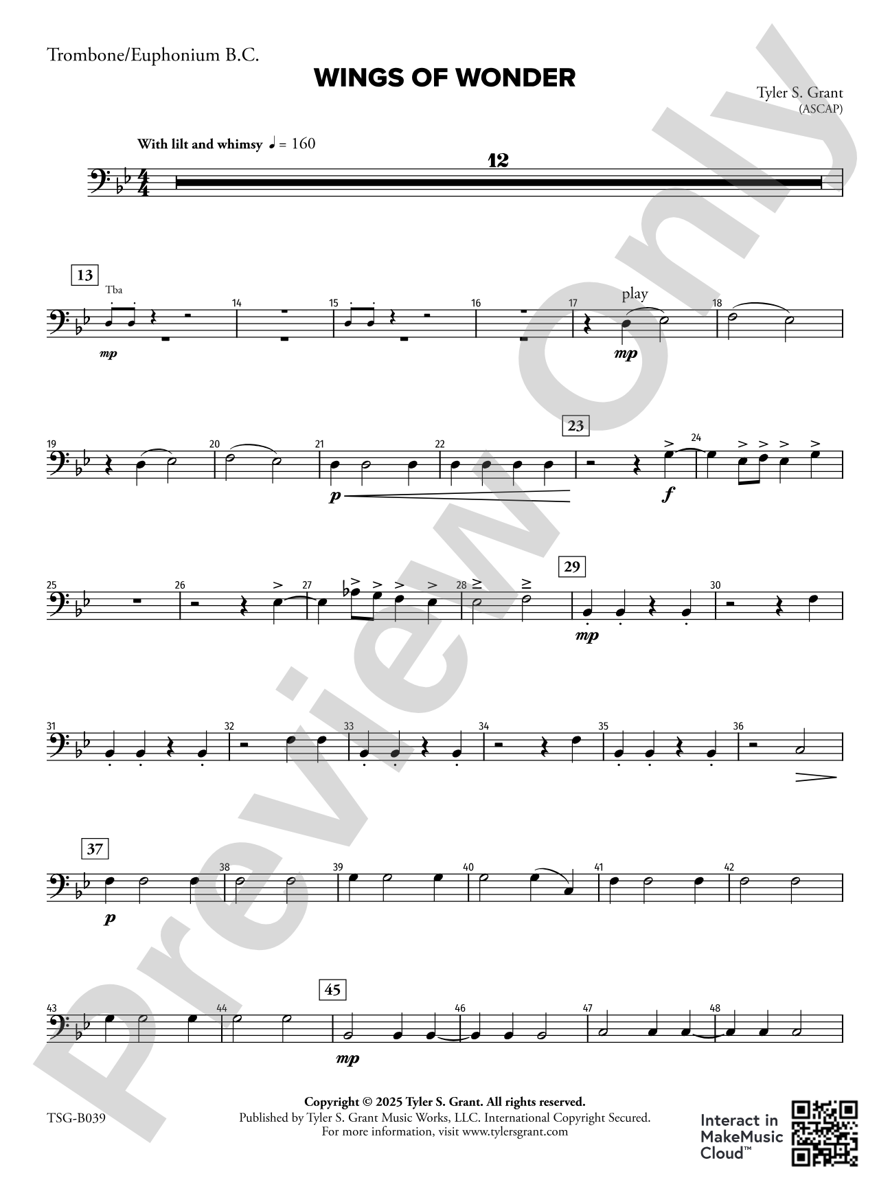 Wings of Wonder: Trombone/Euphonium B.C..