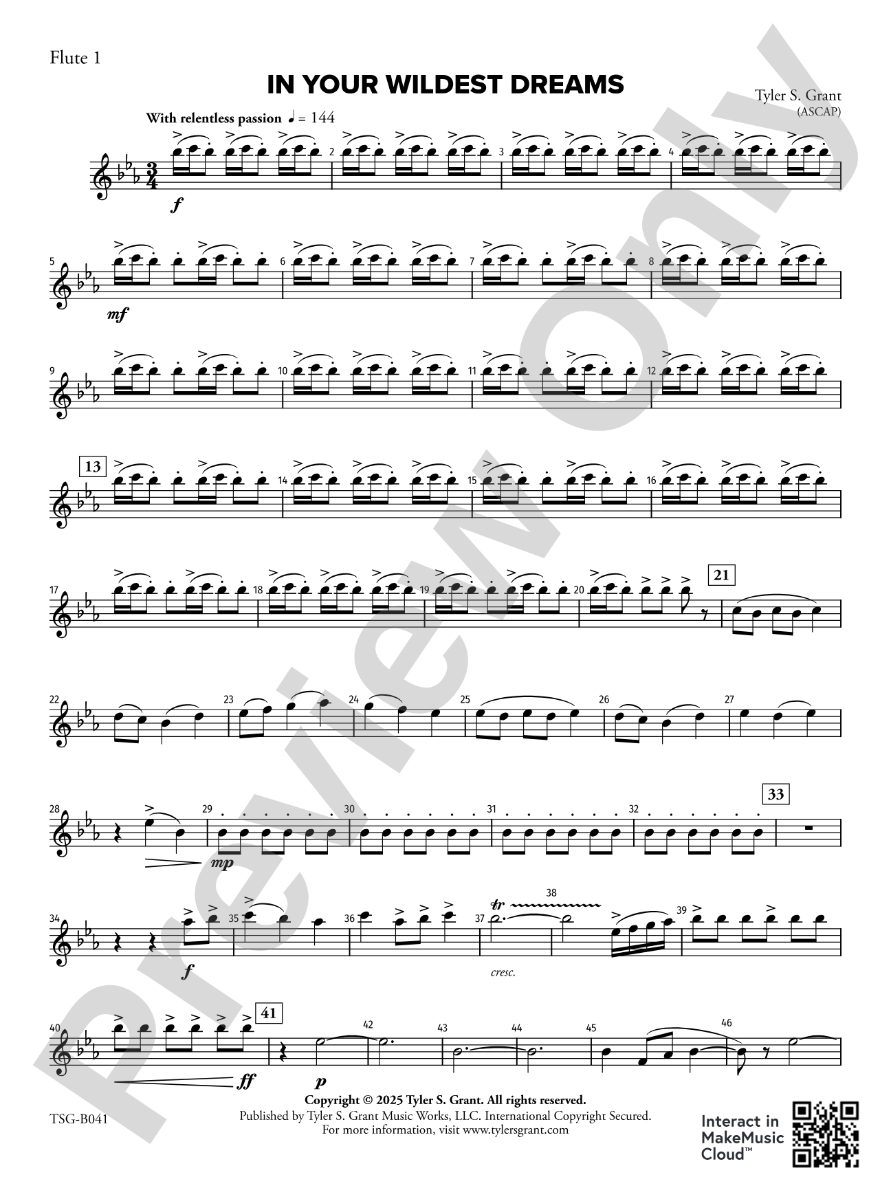 In Your Wildest Dreams: 1st Flute