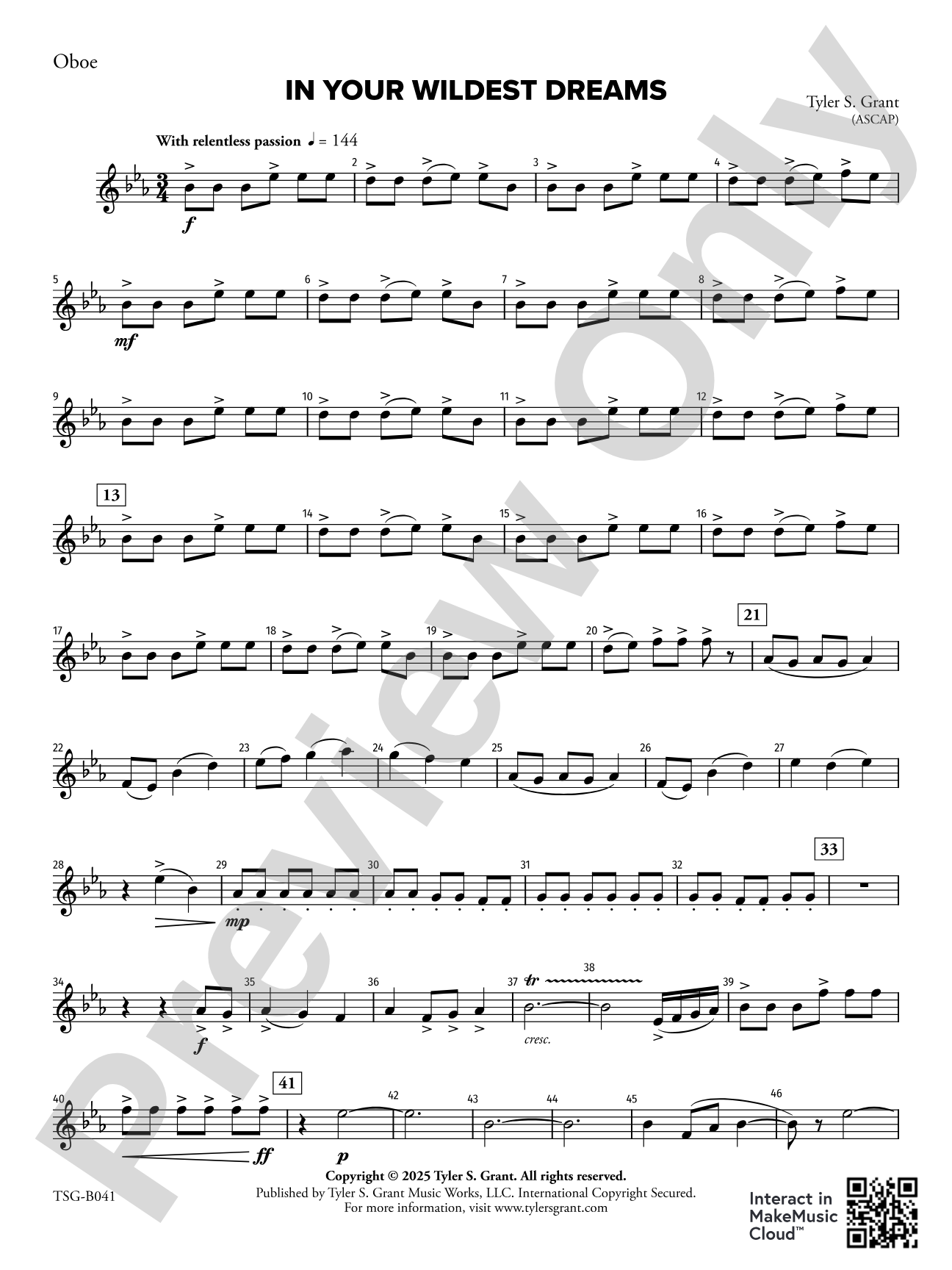 In Your Wildest Dreams: Oboe