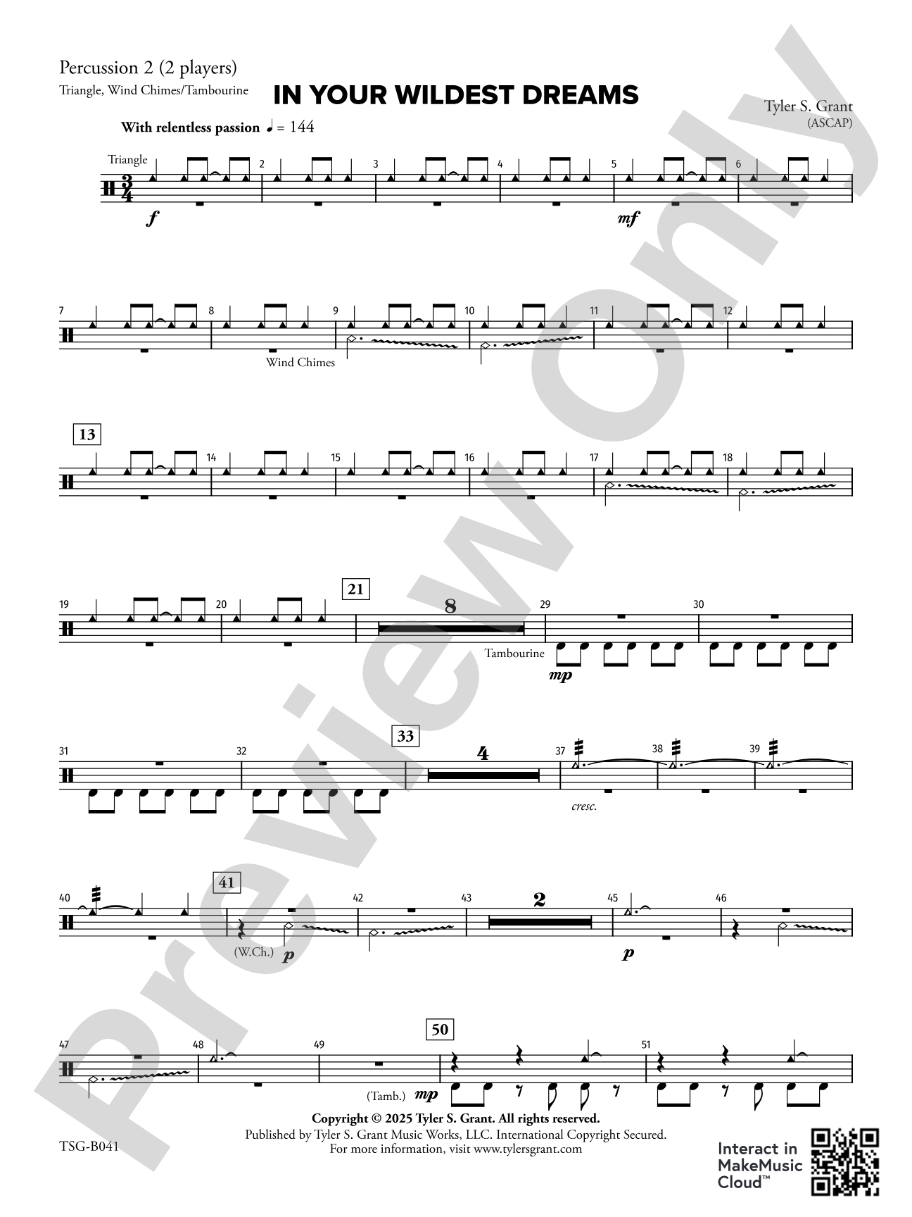 In Your Wildest Dreams: 2nd Percussion