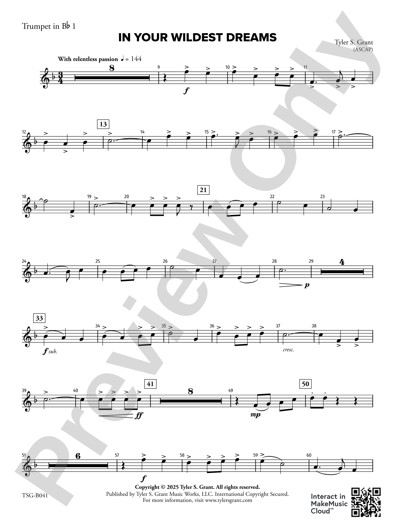 In Your Wildest Dreams: 1st B-flat Trumpet