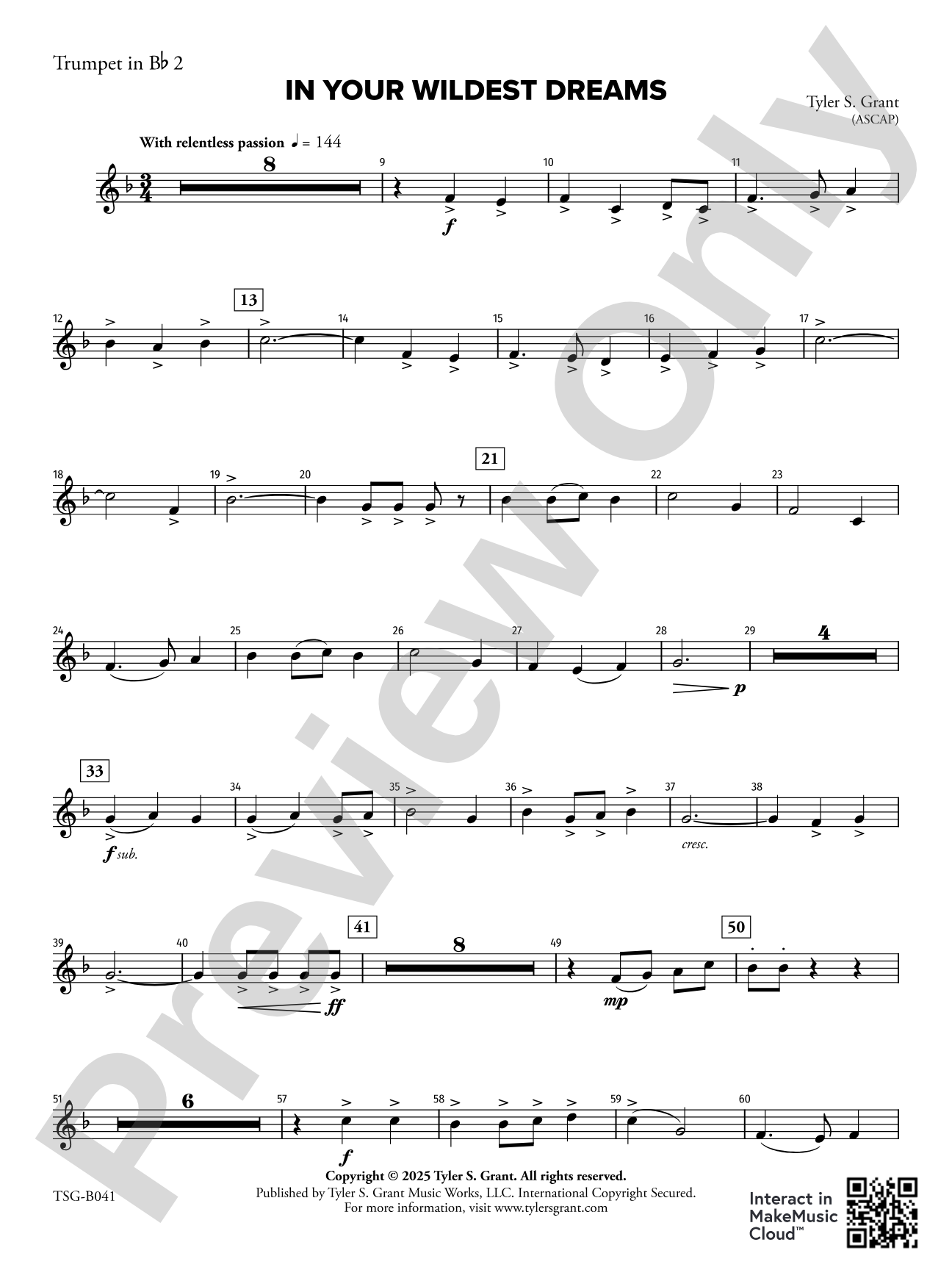 In Your Wildest Dreams: 2nd B-flat Trumpet