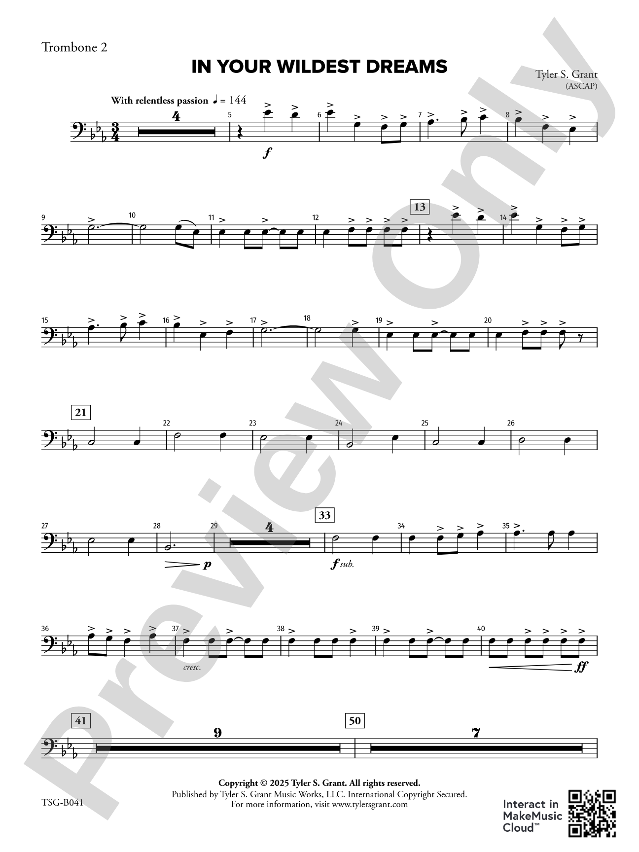 In Your Wildest Dreams: Trombone 2