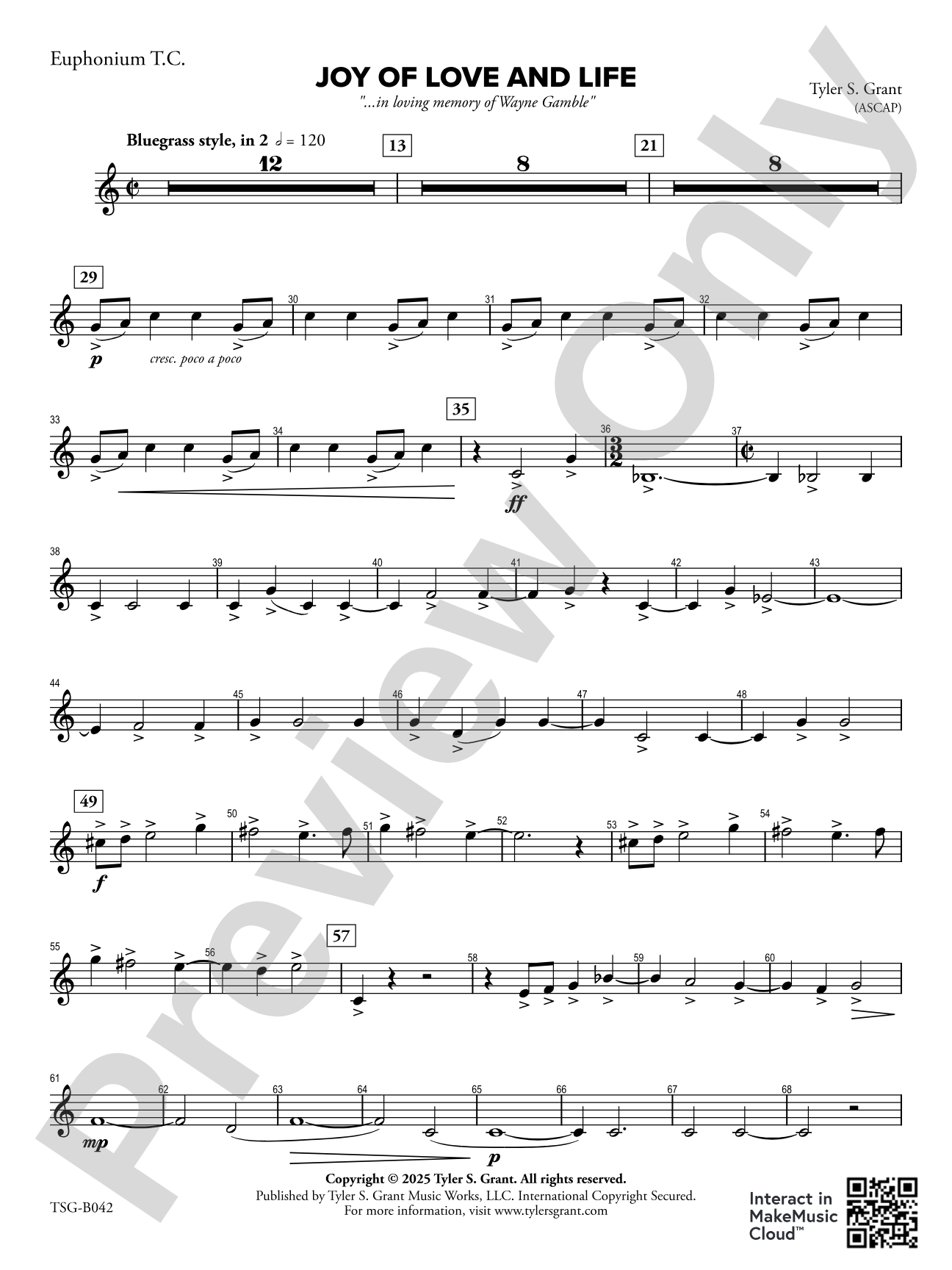 Joy of Love and Life: Euphonium T.C.
