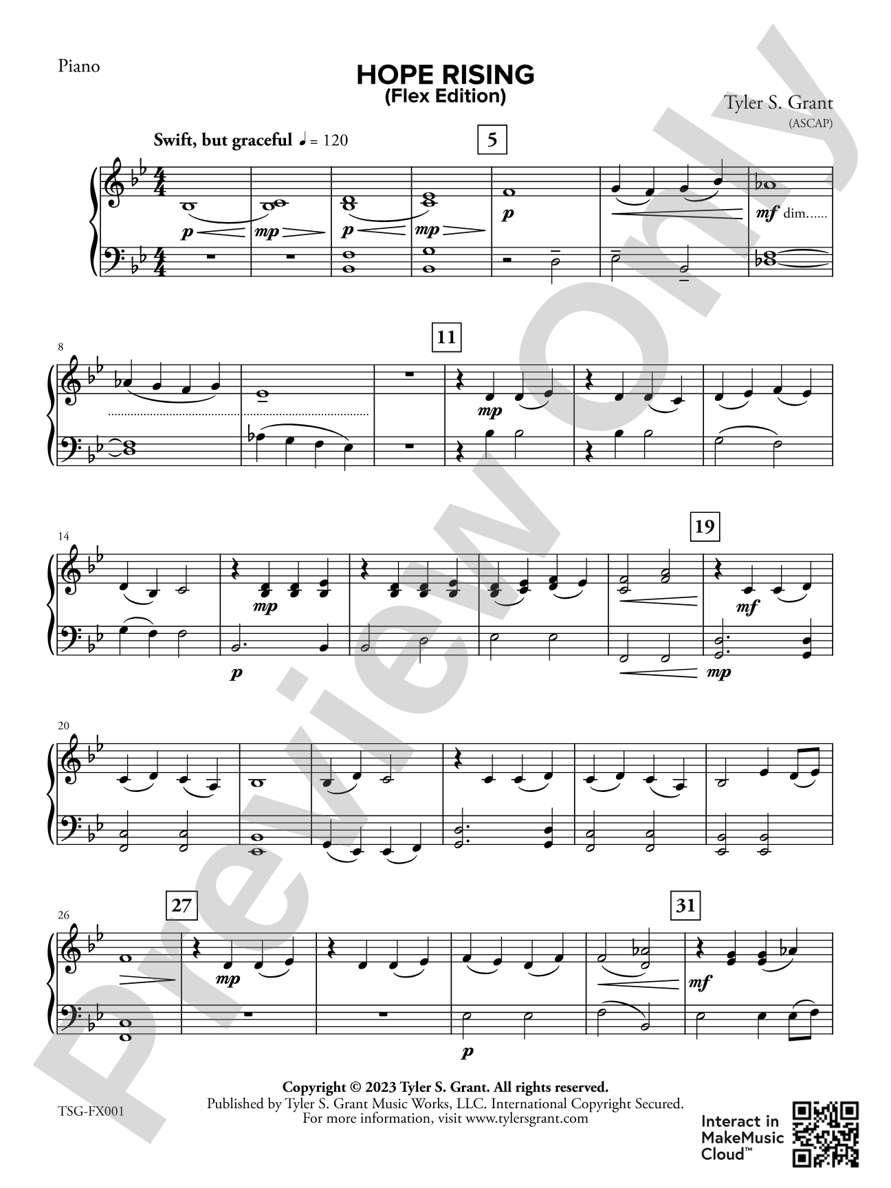 Hope Rising: Piano Accompaniment