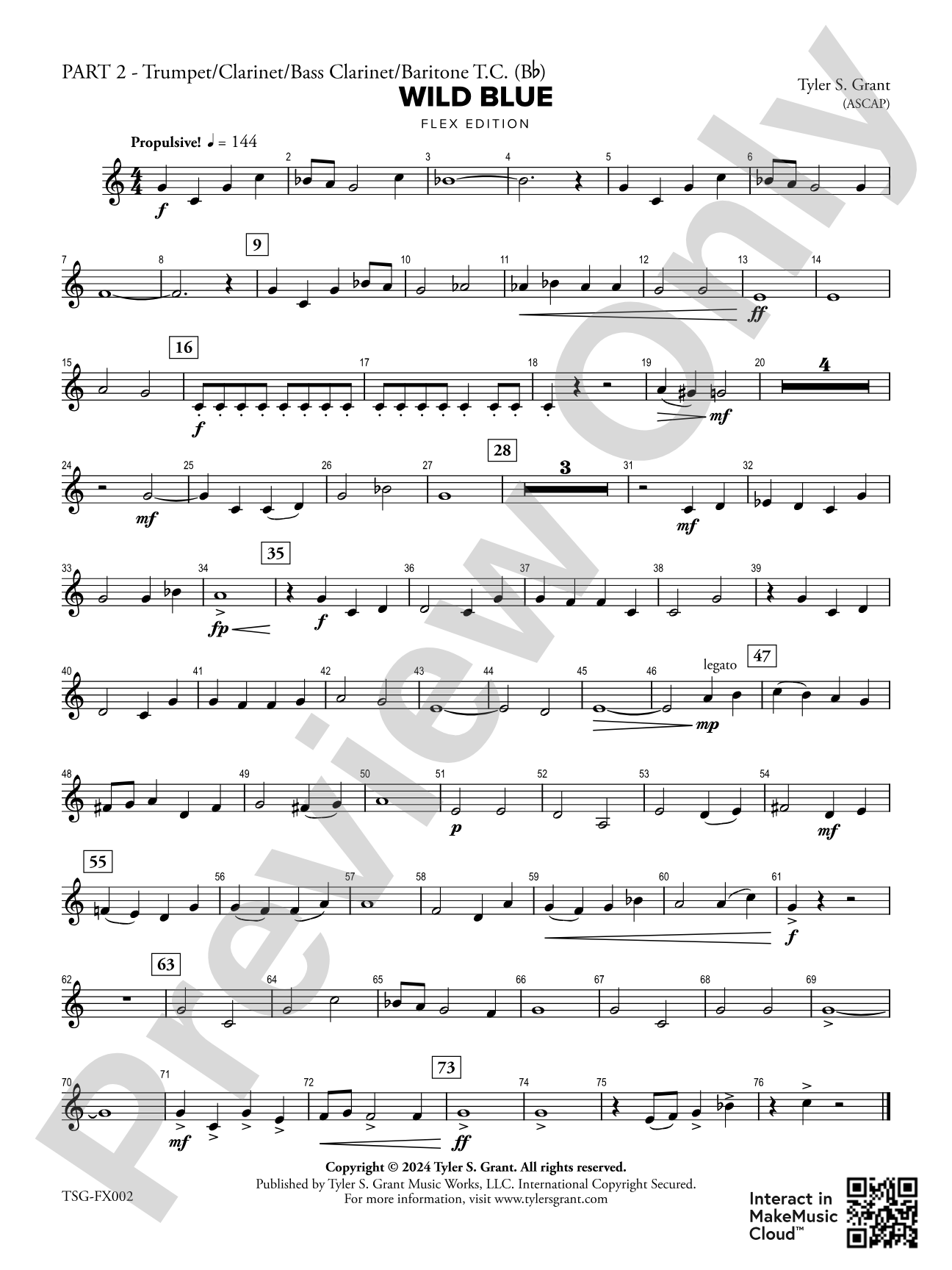 Wild Blue: Part 2 - B-flat Instruments