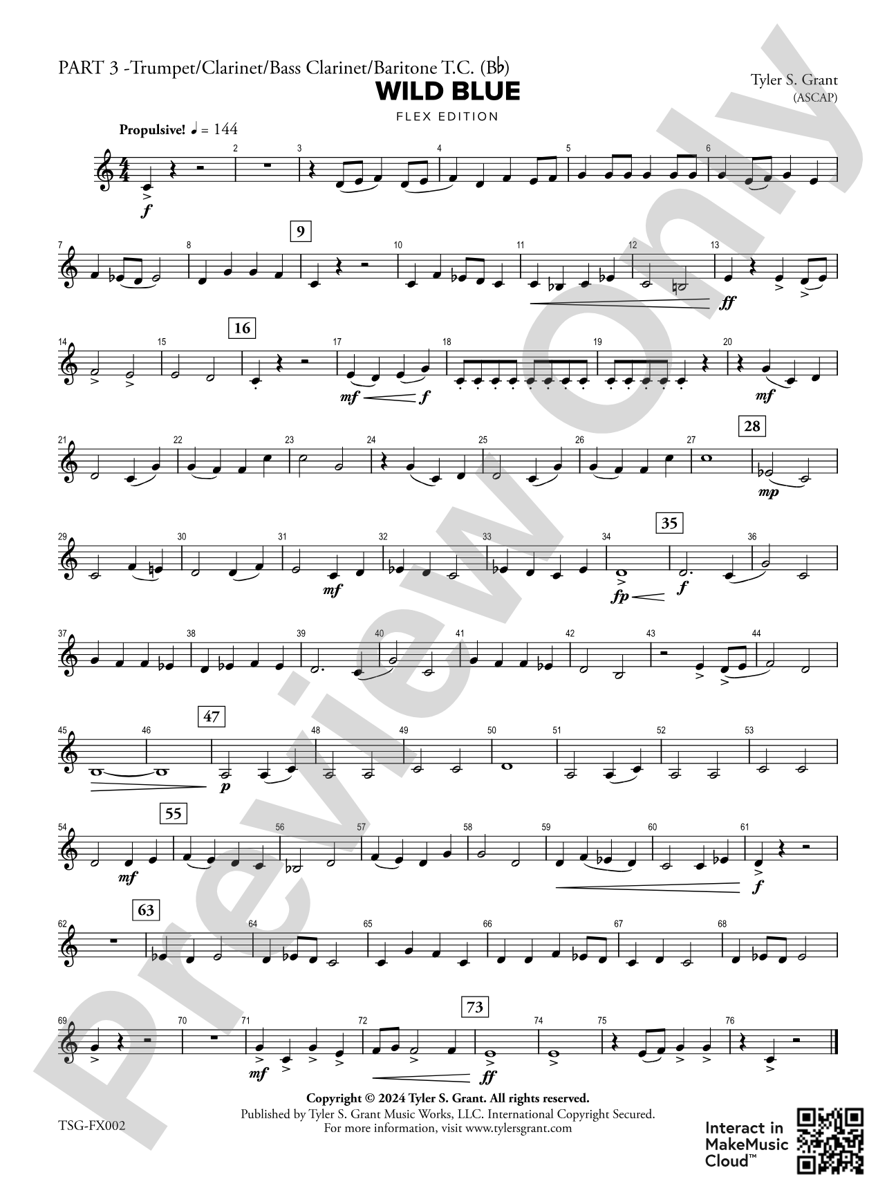 Wild Blue: Part 3 - B-flat Instruments