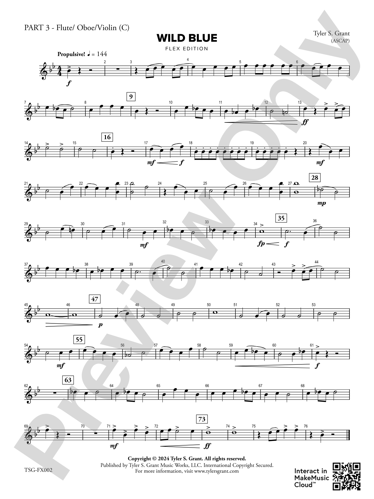 Wild Blue: Part 3 - C Instruments (T.C.)