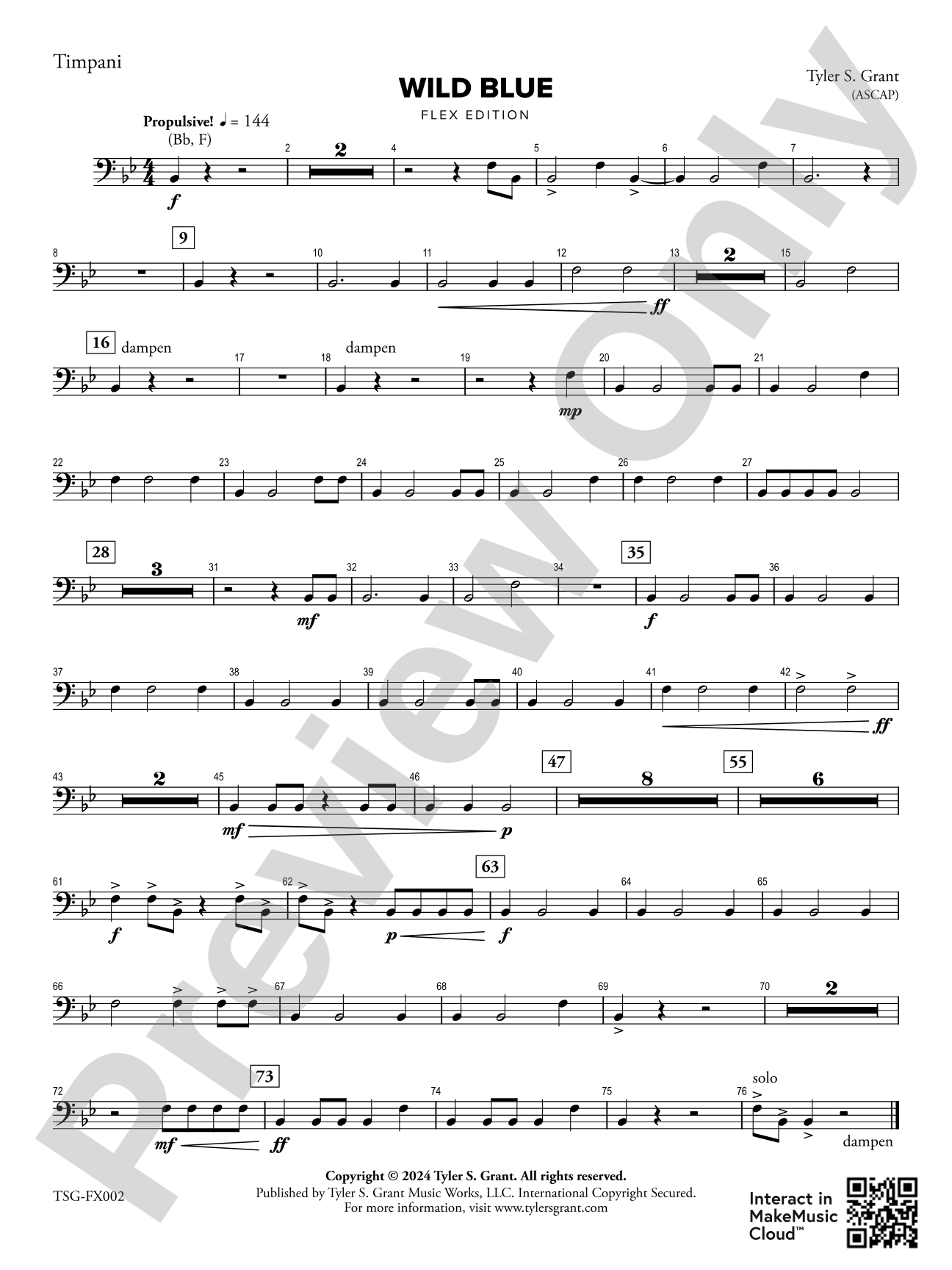 Wild Blue: Timpani