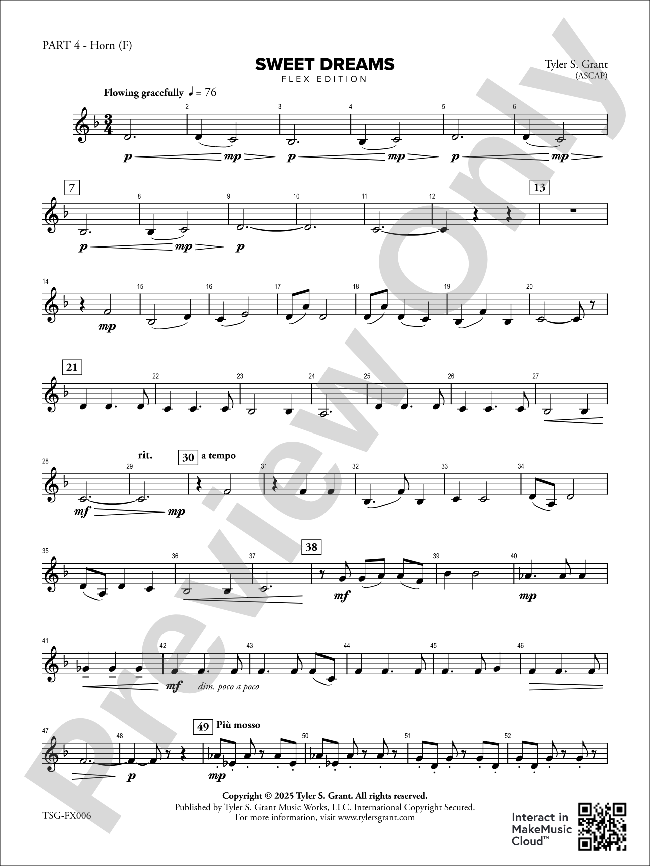 Sweet Dreams: Part 4 - Horn in F