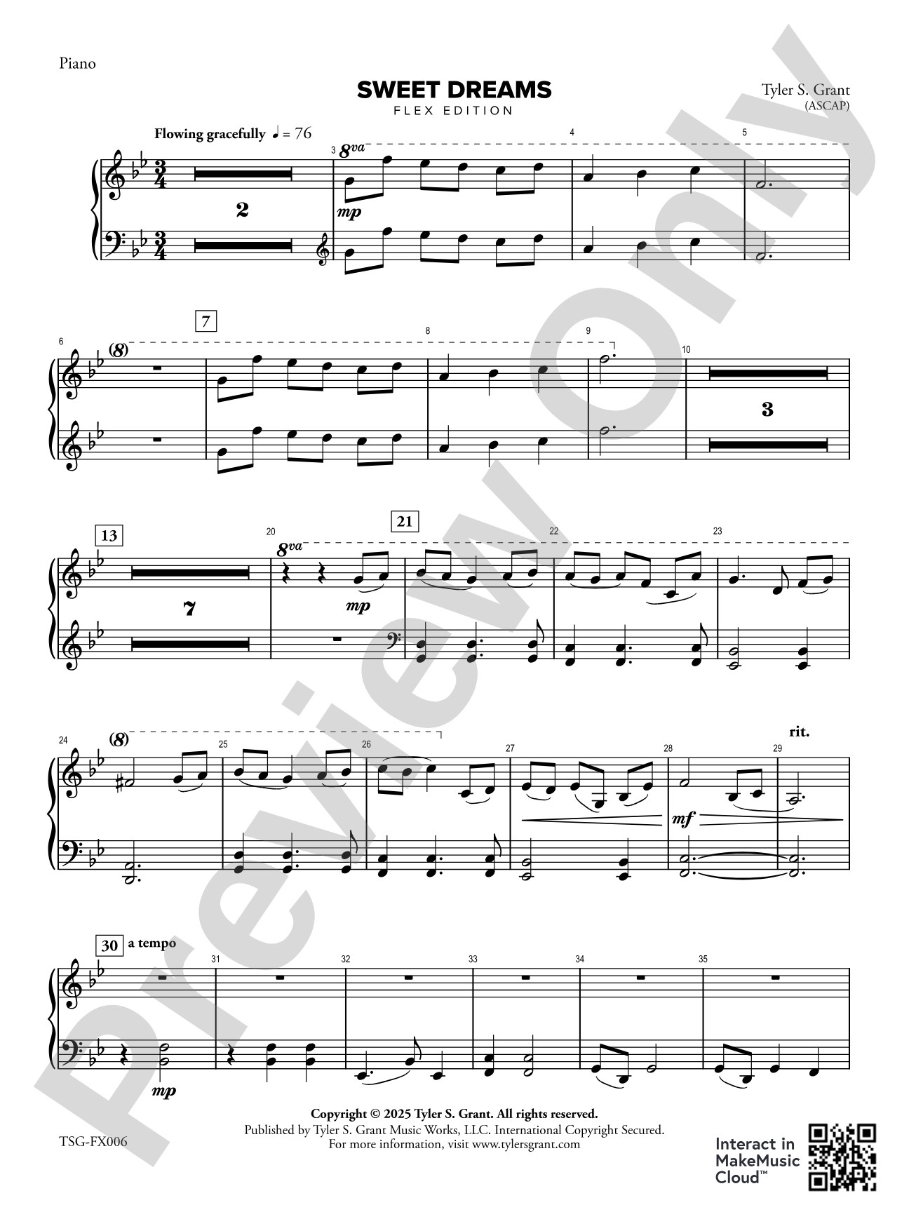 Sweet Dreams: Piano