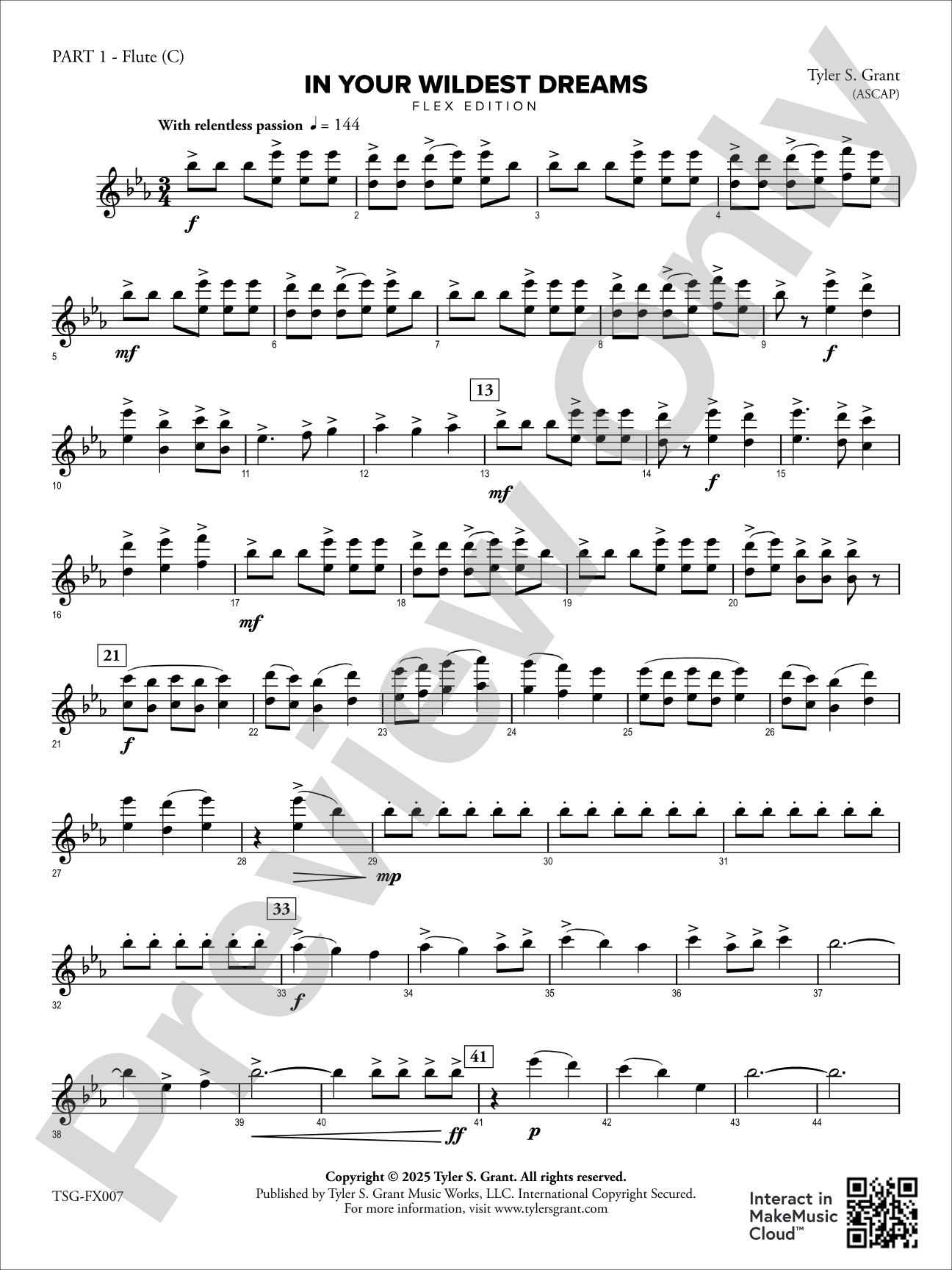 In Your Wildest Dreams: Part 1 - Flute (C)