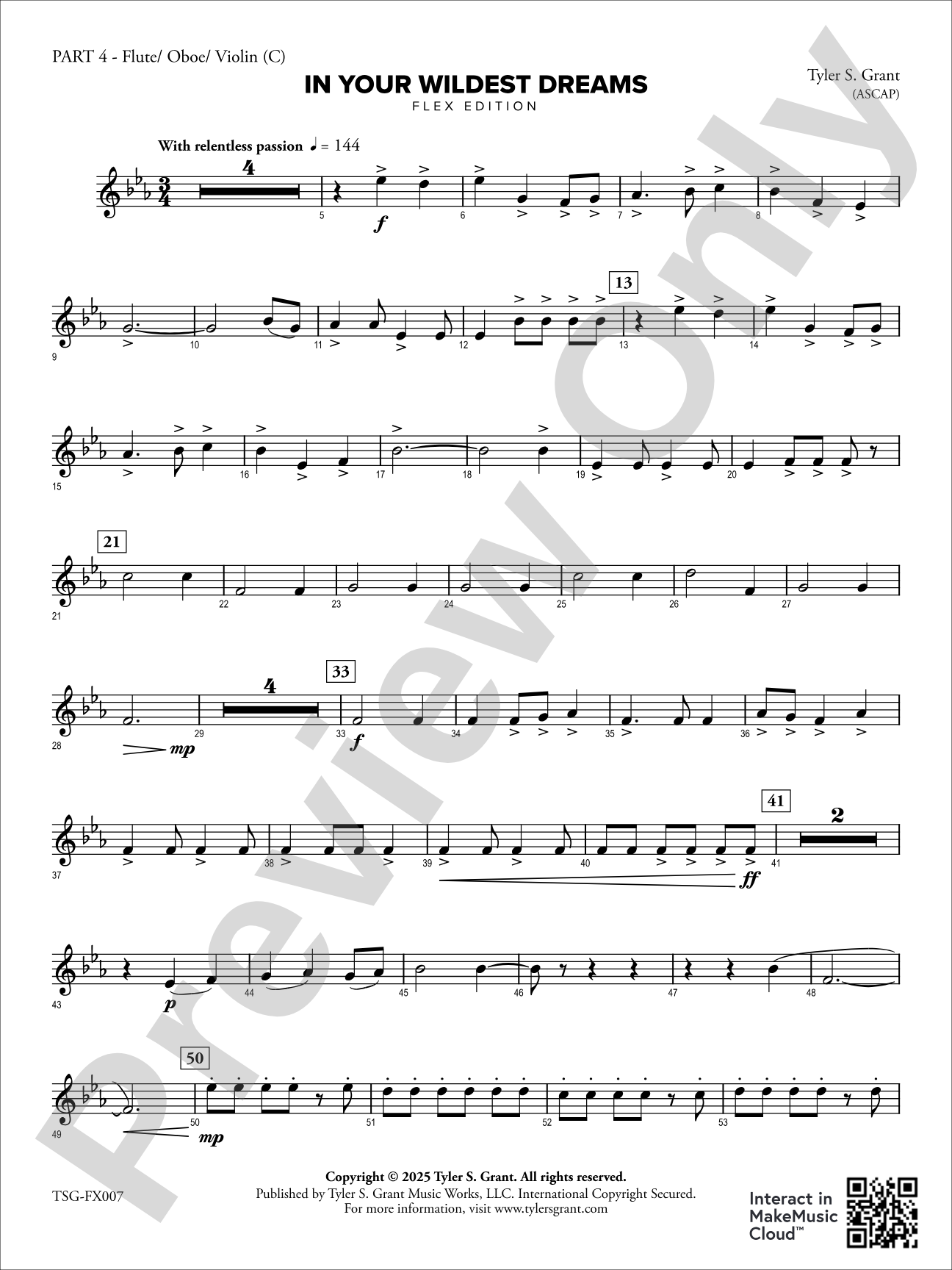 In Your Wildest Dreams: Part 4 - Flute/Oboe/Violin (C)