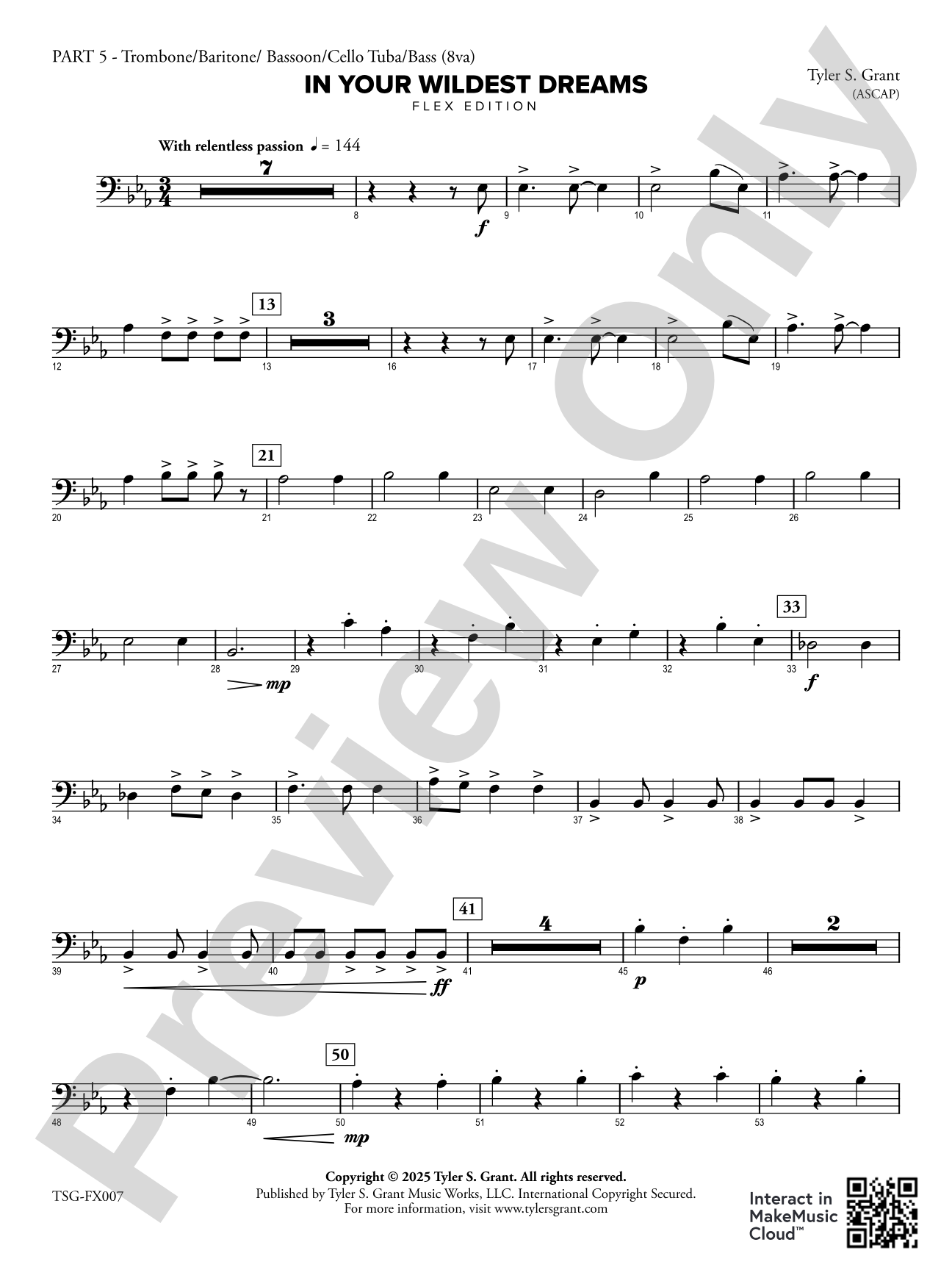 In Your Wildest Dreams: Part 5 - Trombone/Baritone/Bassoon/Cello/Bass (8va)