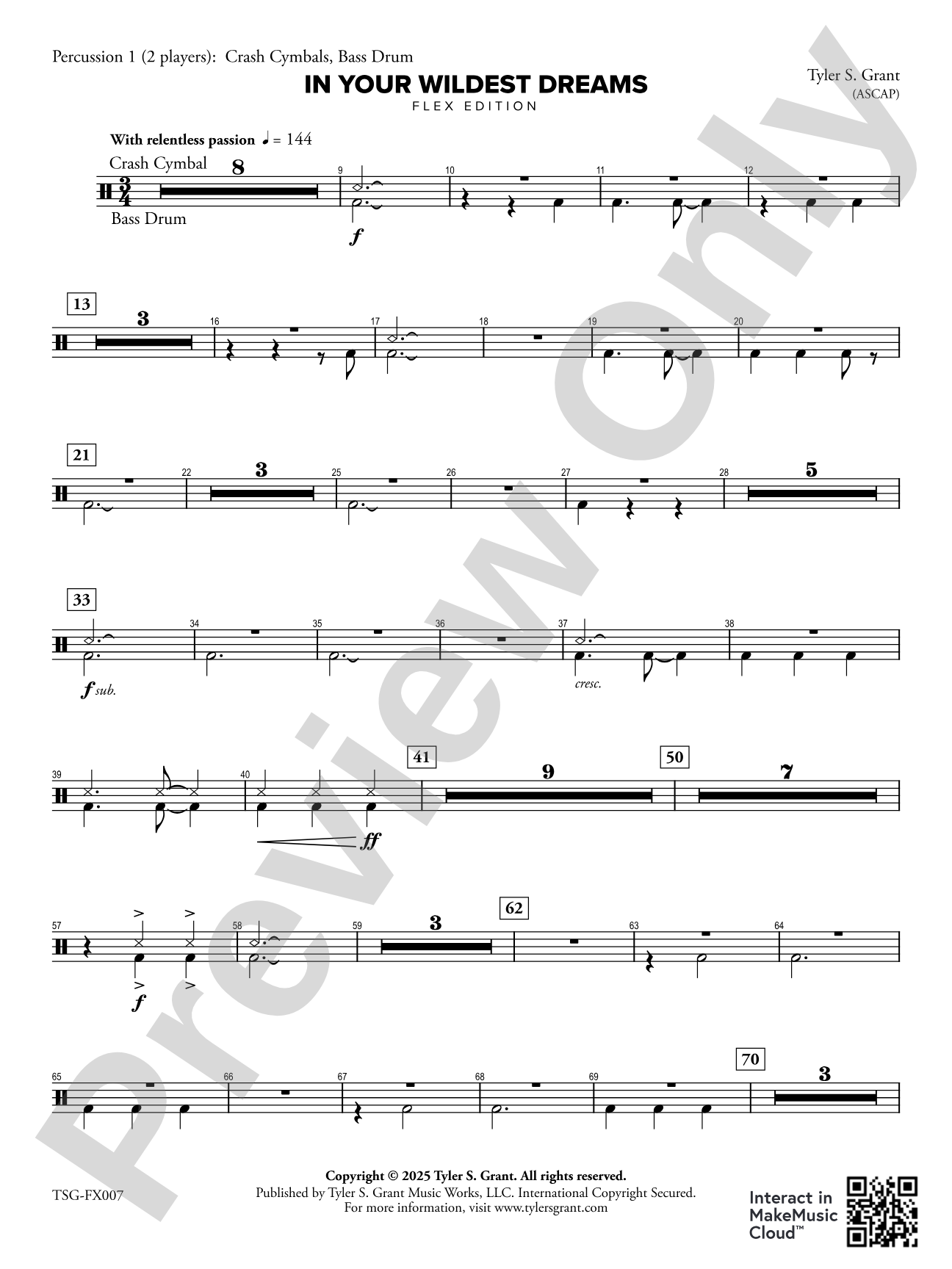 In Your Wildest Dreams: 1st Percussion