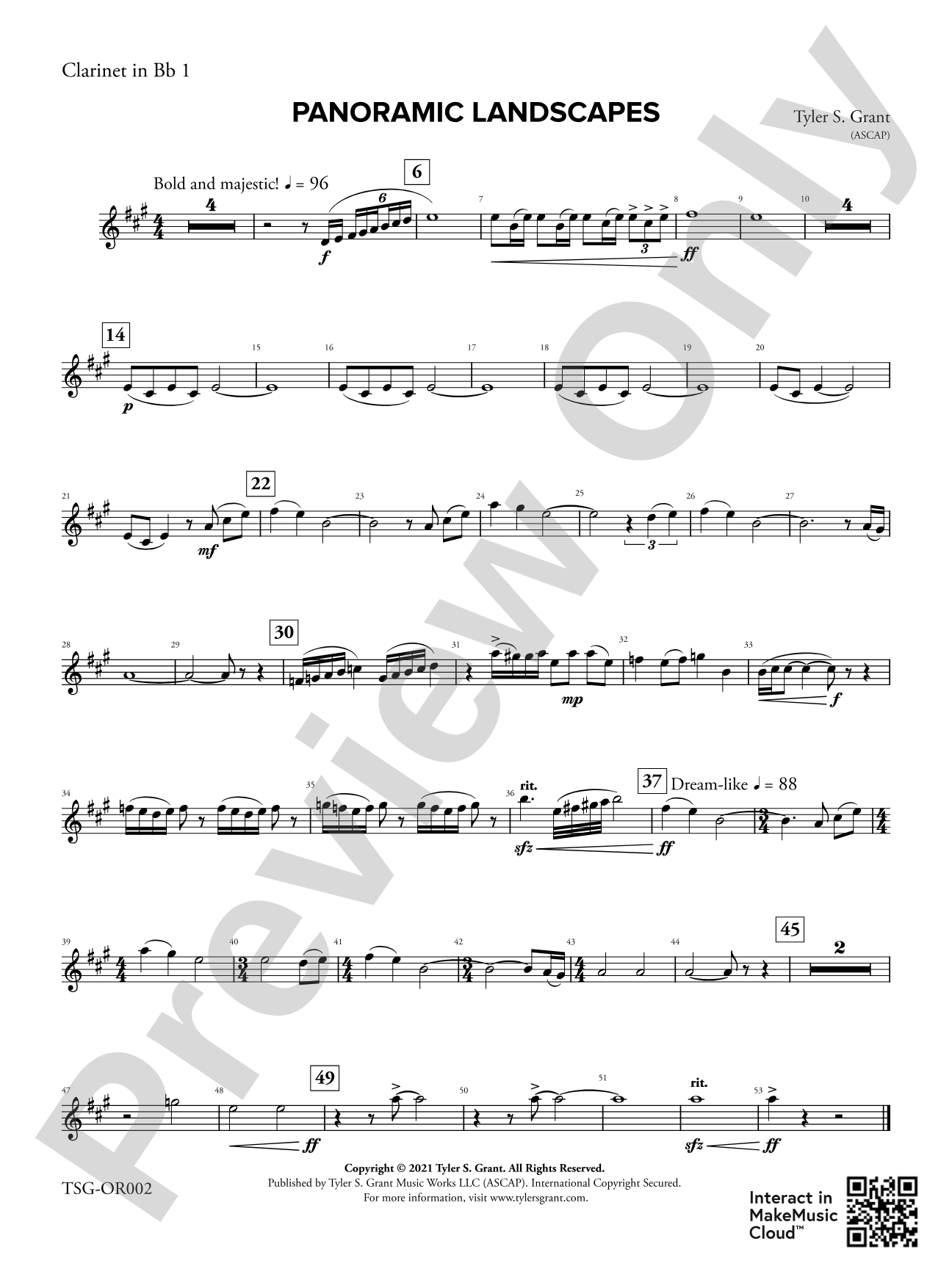 Panoramic Landscapes: 1st B-flat Clarinet
