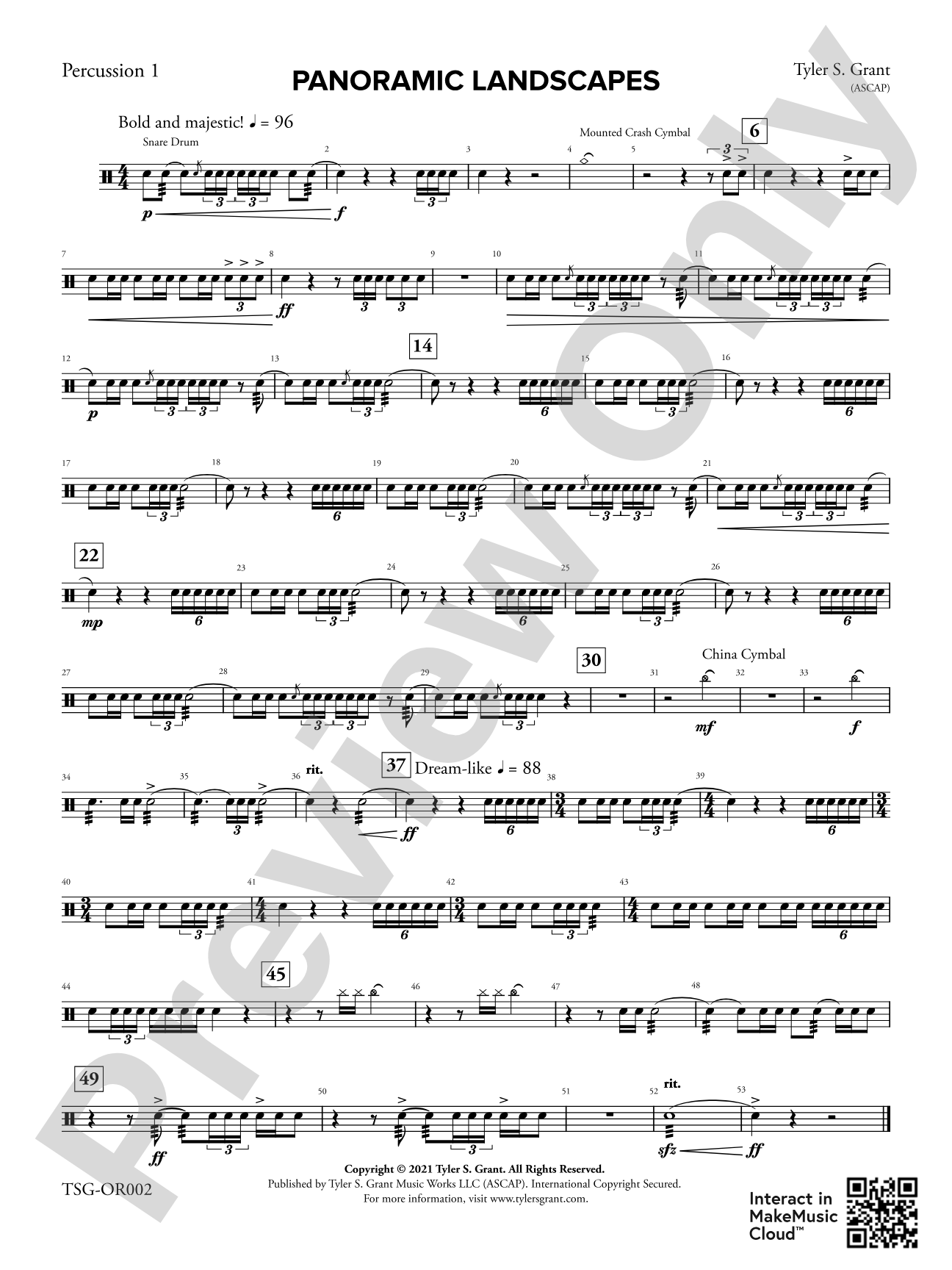 Panoramic Landscapes: 1st Percussion