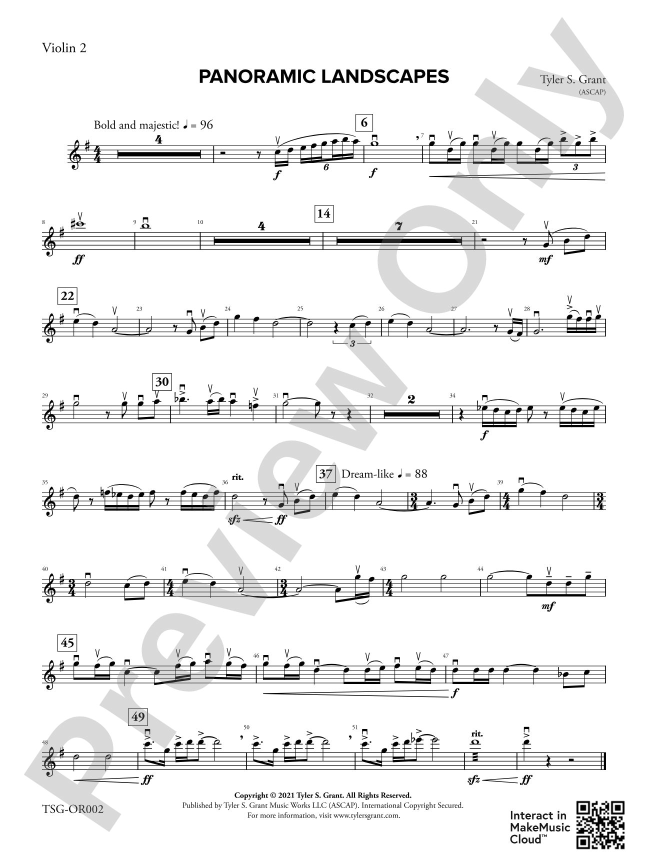 Panoramic Landscapes: 2nd Violin