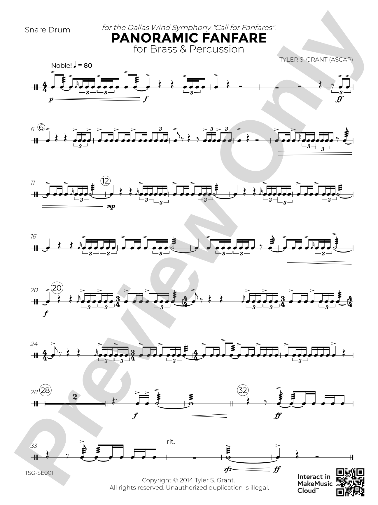 Panoramic Fanfare: Snare Drum