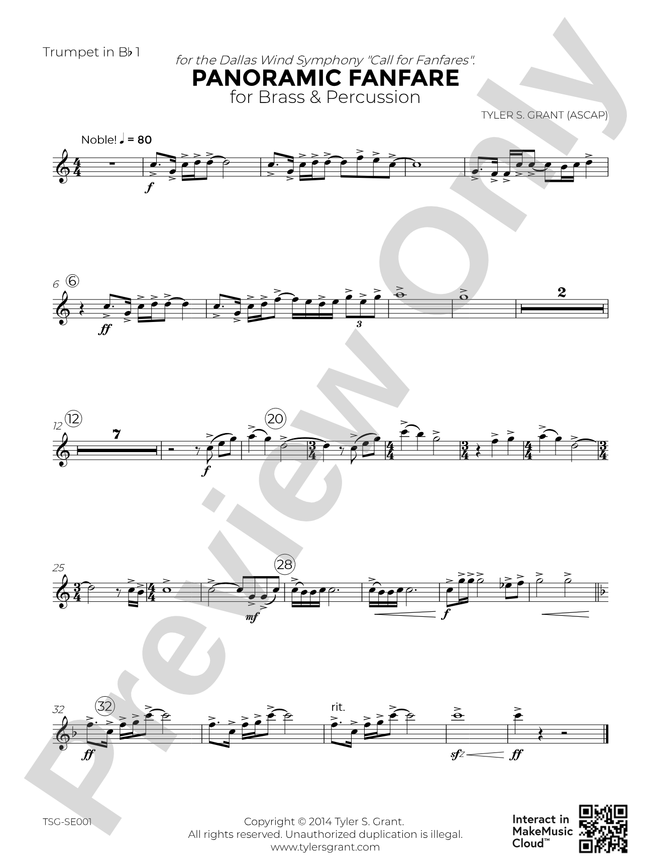 Panoramic Fanfare: 1st B-flat Trumpet