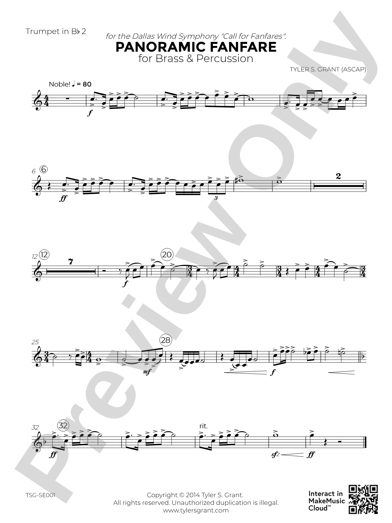 Panoramic Fanfare: 2nd B-flat Trumpet